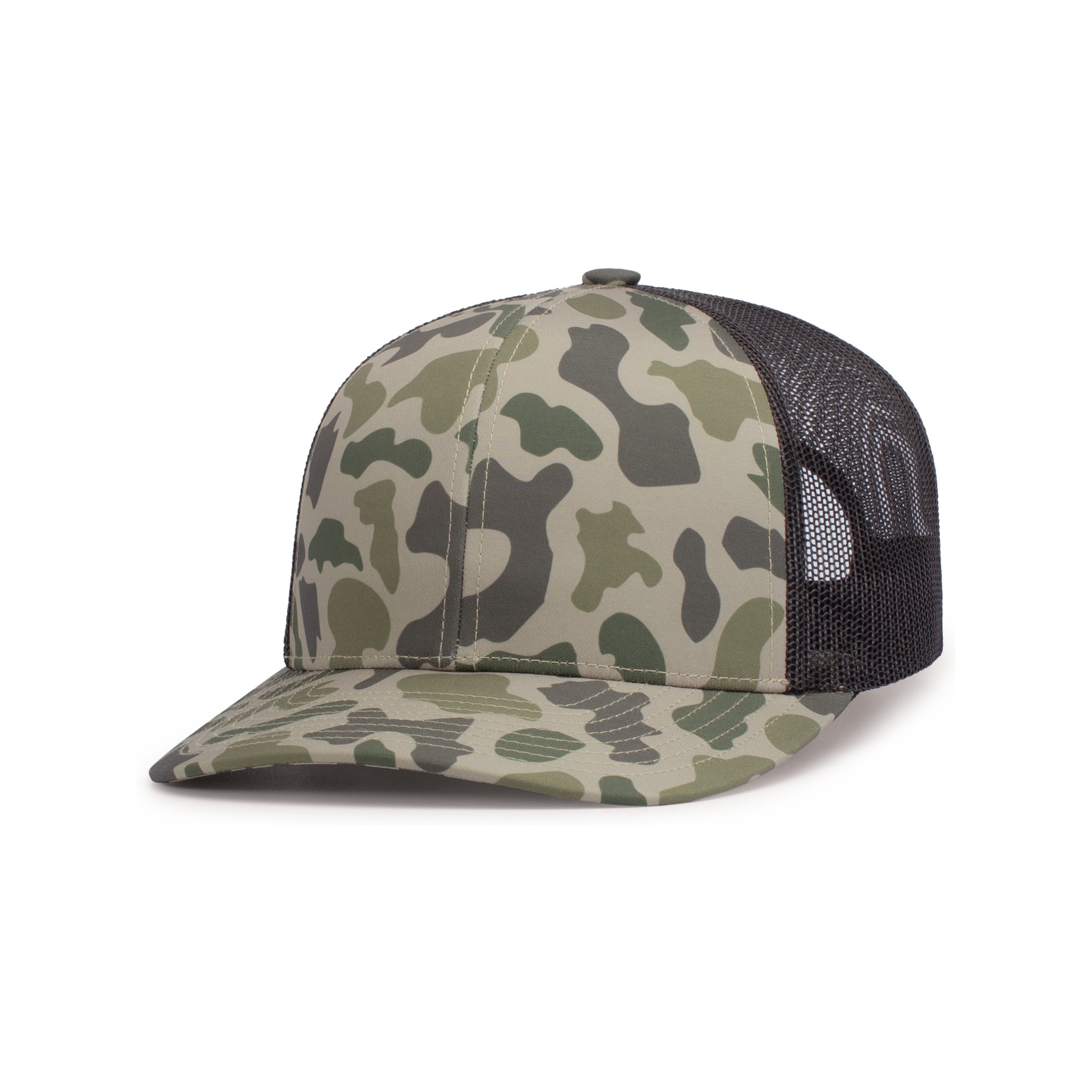 DUCK CAMO TRUCKER SNAPBACK CAP - OS - COASTLAND/LT CHARCOAL/COASTLAND
