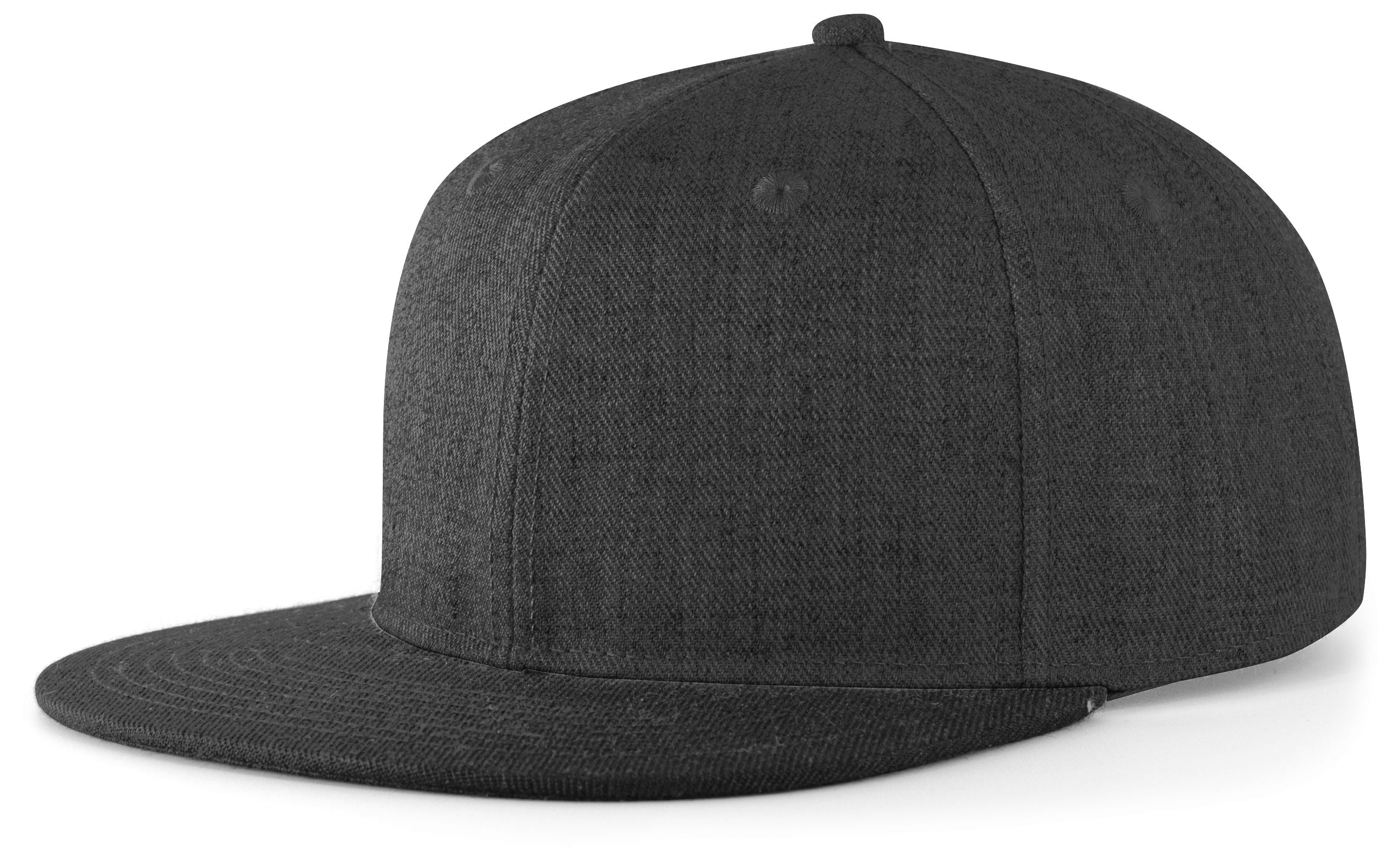 Wool Blend Heather Snapback Cap - OS - DARK HEATHER