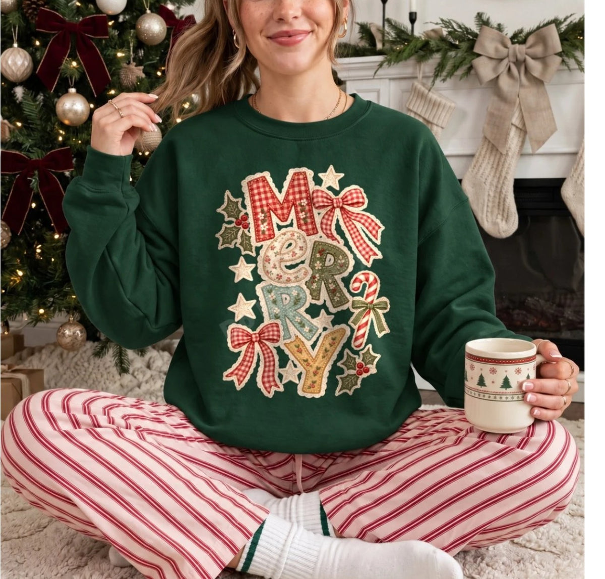 Patchwork MERRY Crewneck