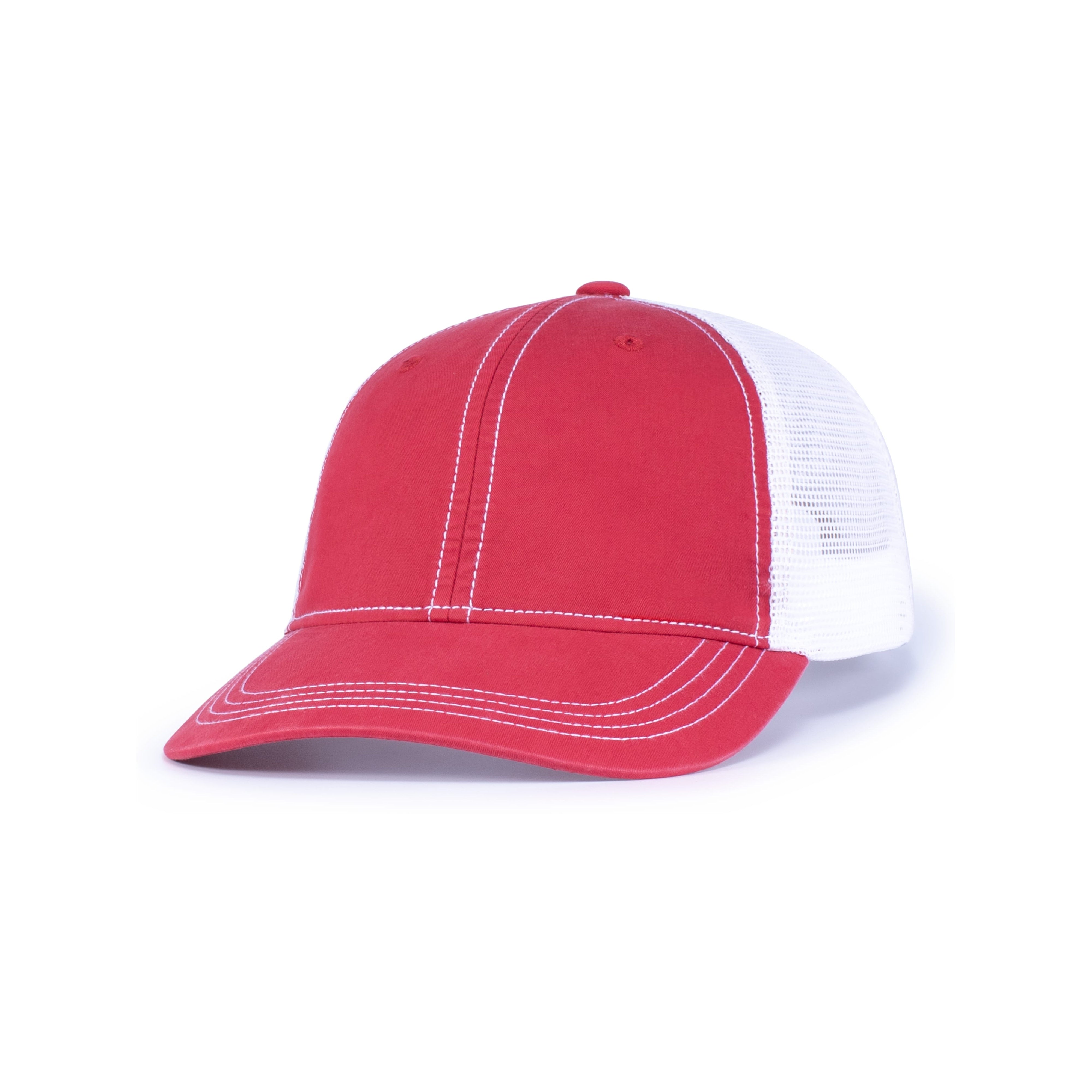 Vintage Trucker Snapback Cap - OS - RED/WHITE/RED