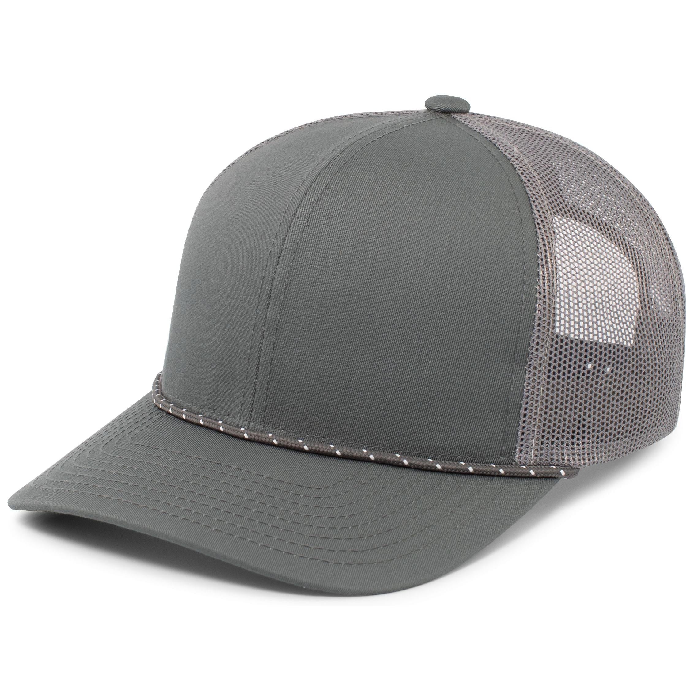 Trucker Snapback Braid Cap - OS - GRAPHITE