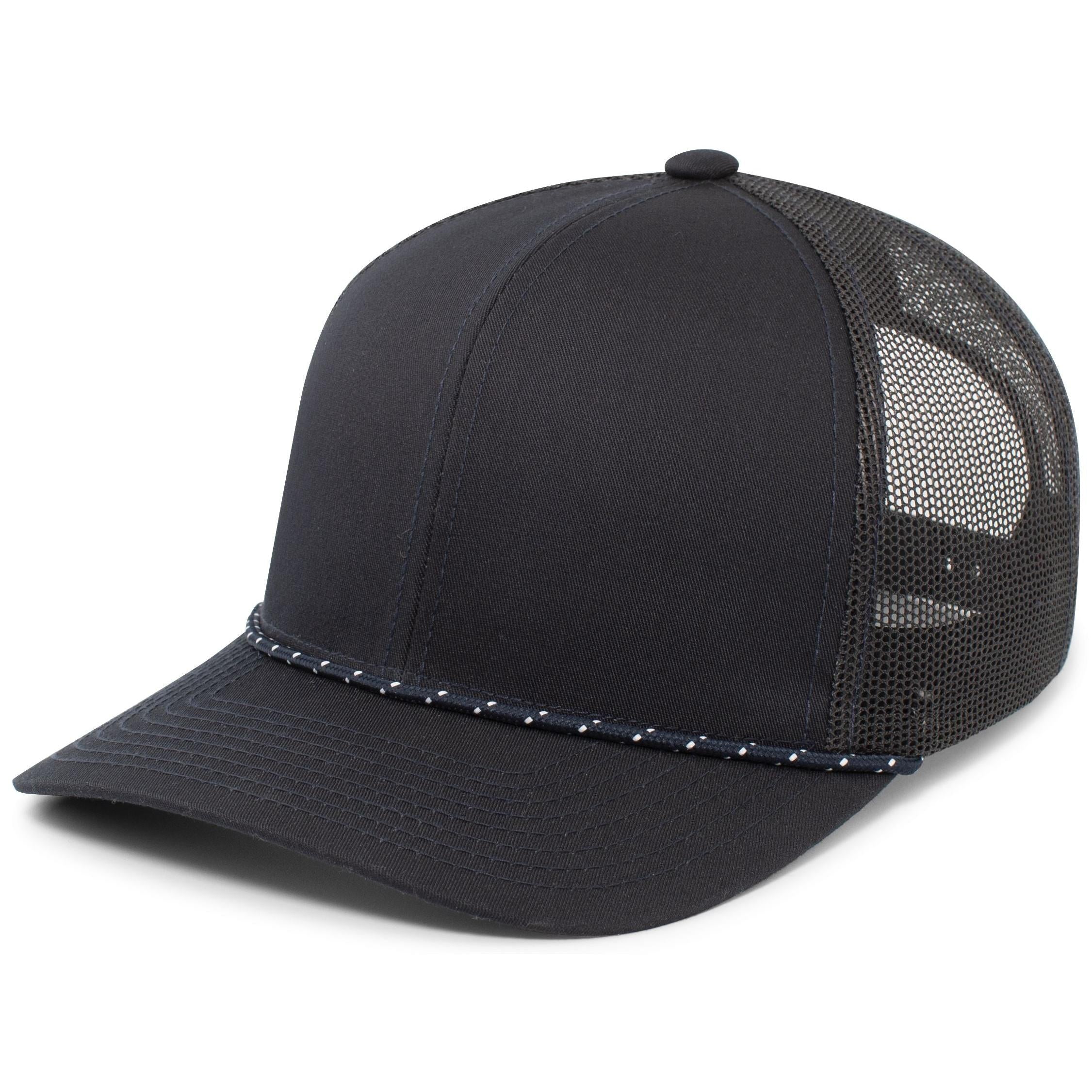 Trucker Snapback Braid Cap - OS - NAVY