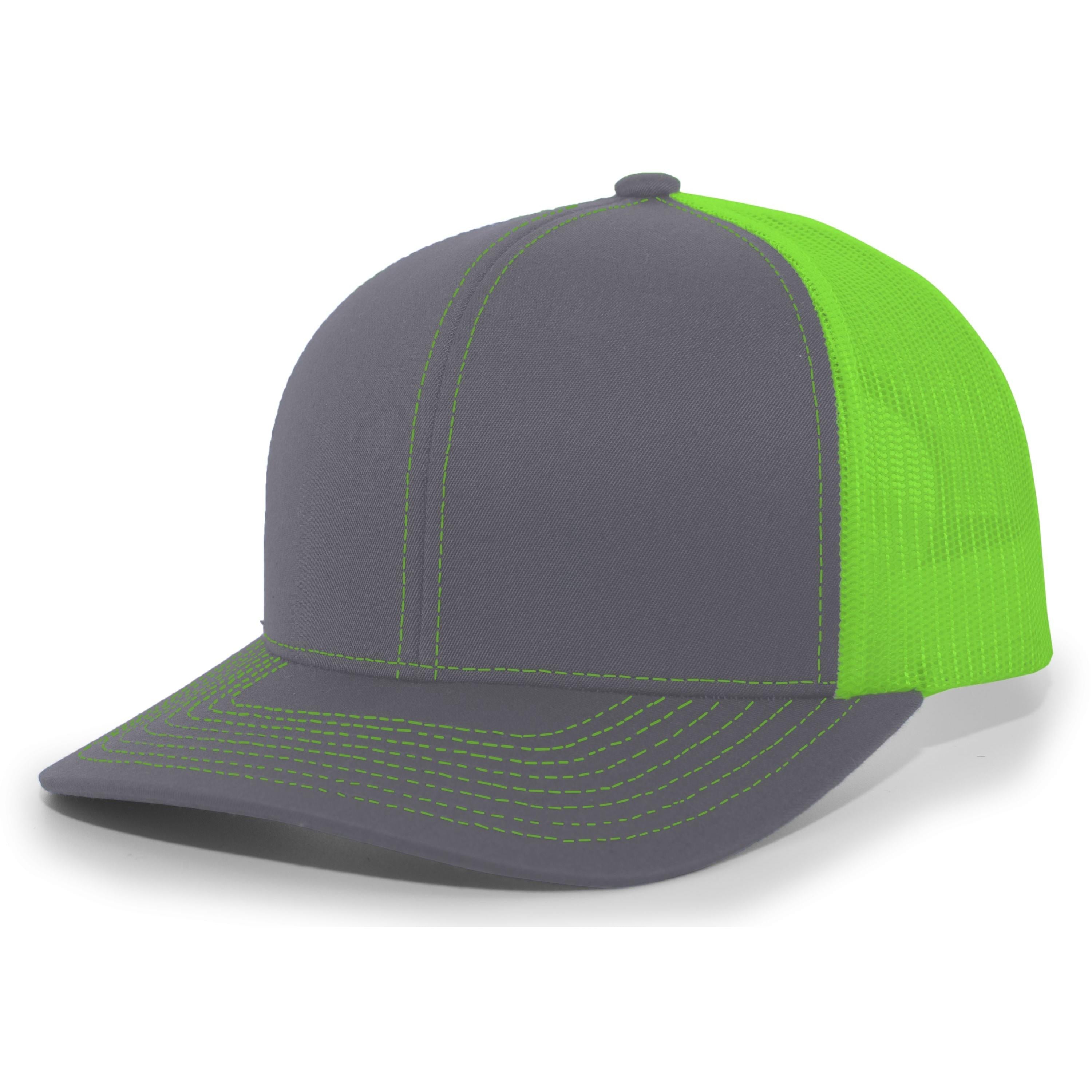 Trucker Snapback Cap - OS - GRAPHITE/NEON GREEN/GRAPHITE