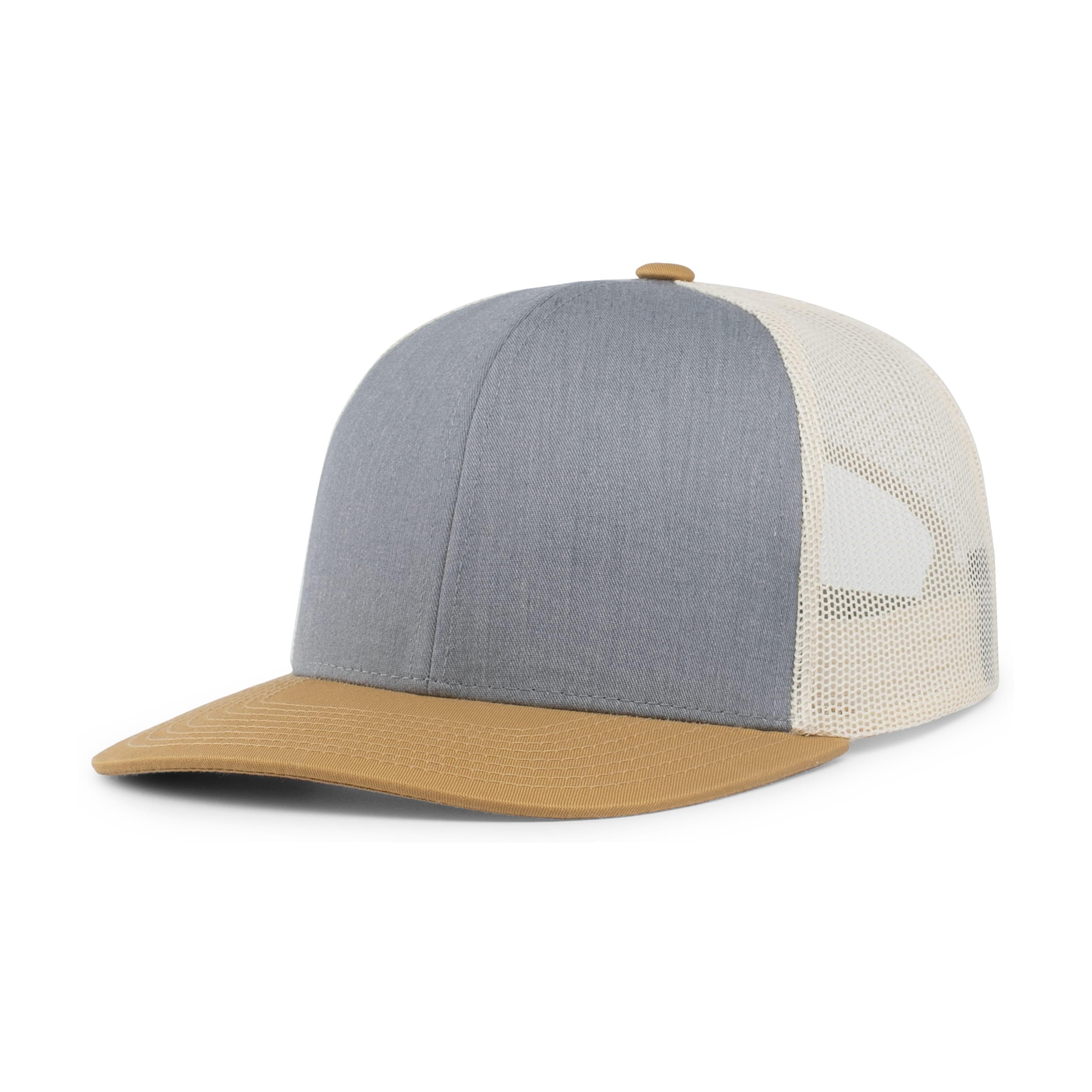 Trucker Snapback Cap - OS - HEATHER GREY/BEIGE/AMBER GOLD