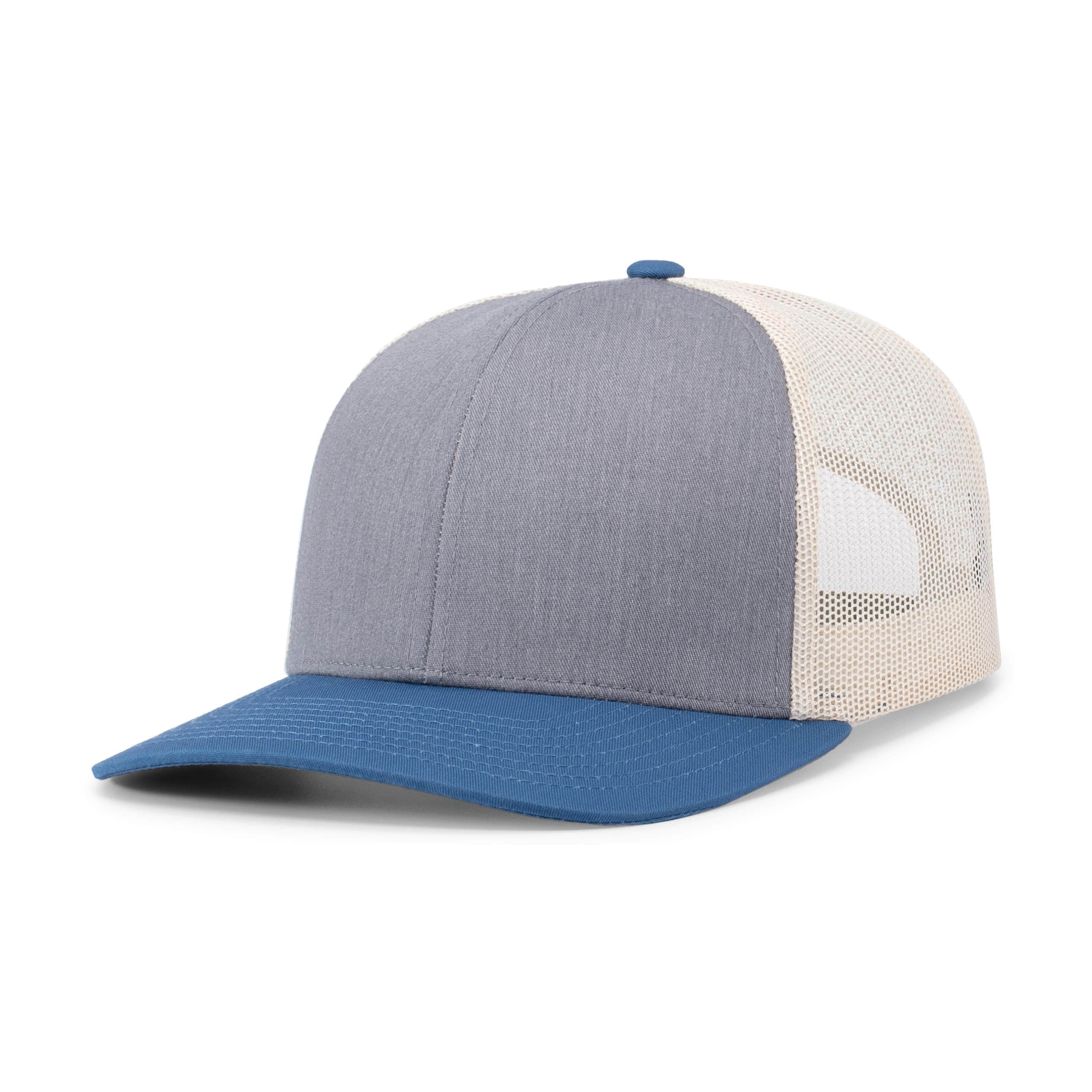 Trucker Snapback Cap - OS - HEATHER GREY/BEIGE/OCEAN BLUE