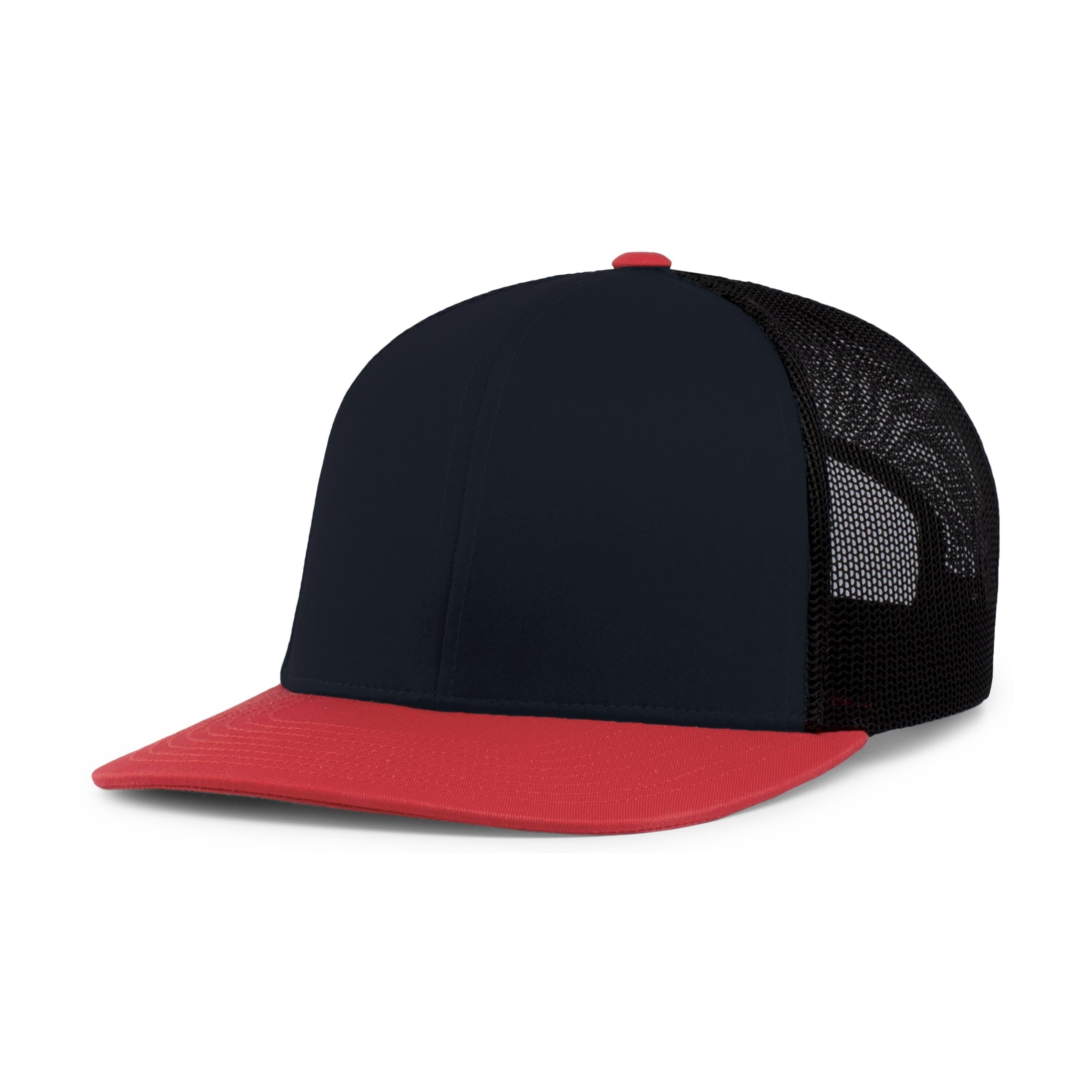 Trucker Snapback Cap - OS - NAVY/RED