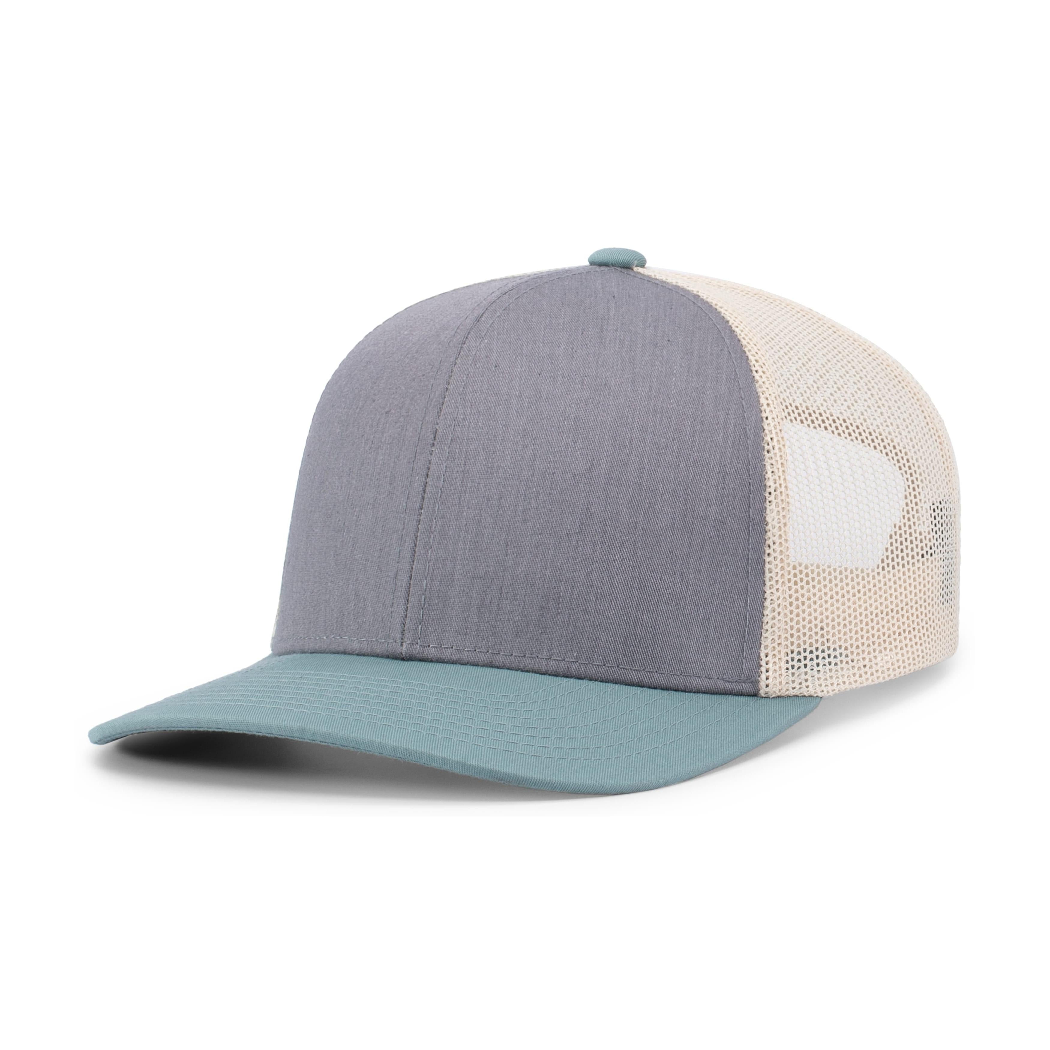 Trucker Snapback Cap - OS - HEATHER GREY/BEIGE/SMOKE BLUE