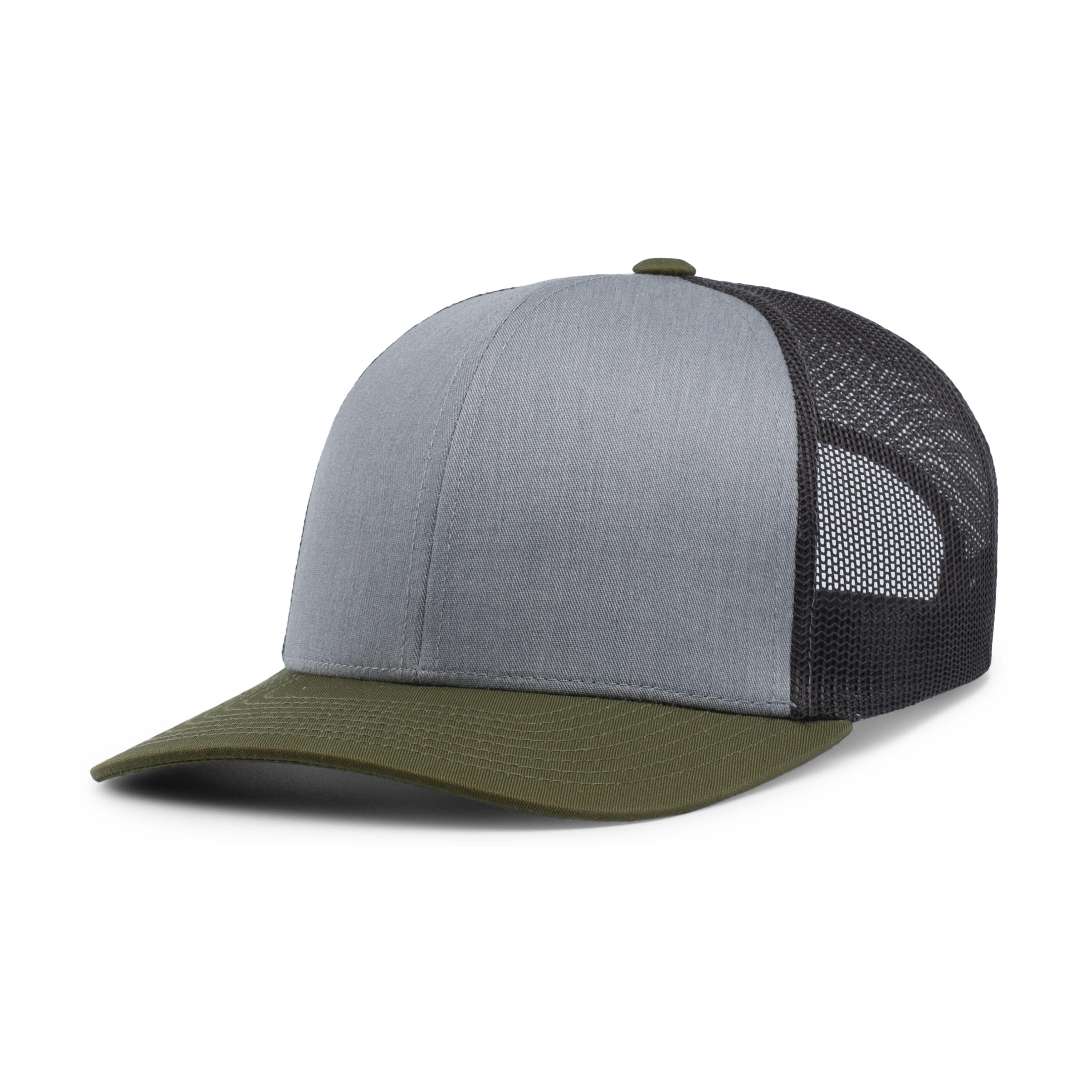 Trucker Snapback Cap - OS - HEATHER GREY/LT CHARCOAL/MOSS GREEN