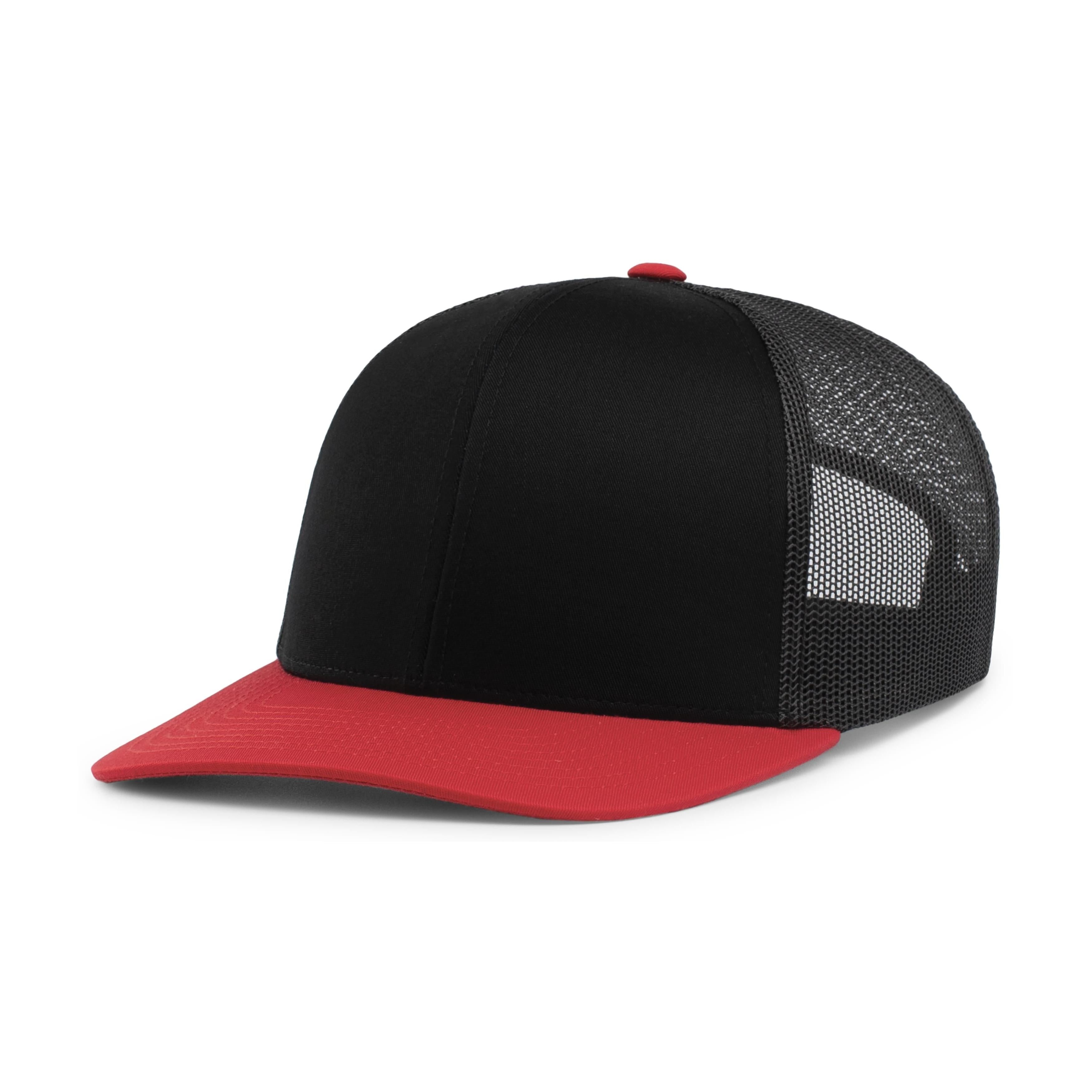 Trucker Snapback Cap - OS - BLACK/RED