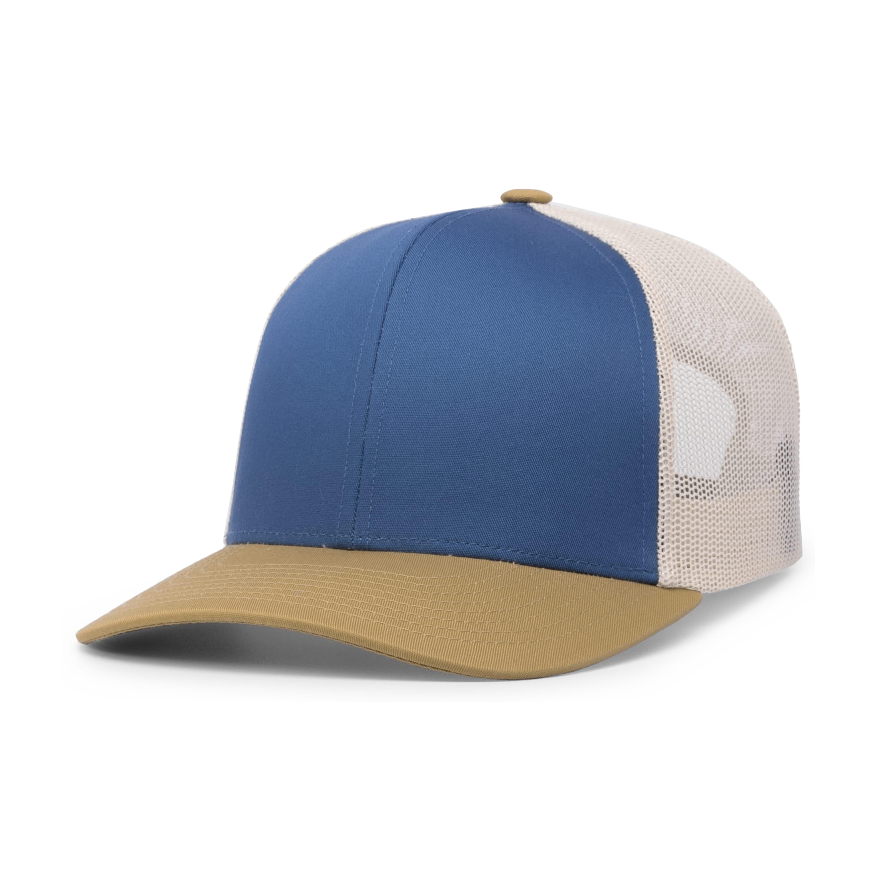 Trucker Snapback Cap - OS - OCEAN BLUE/BEIGE/AMBER GOLD