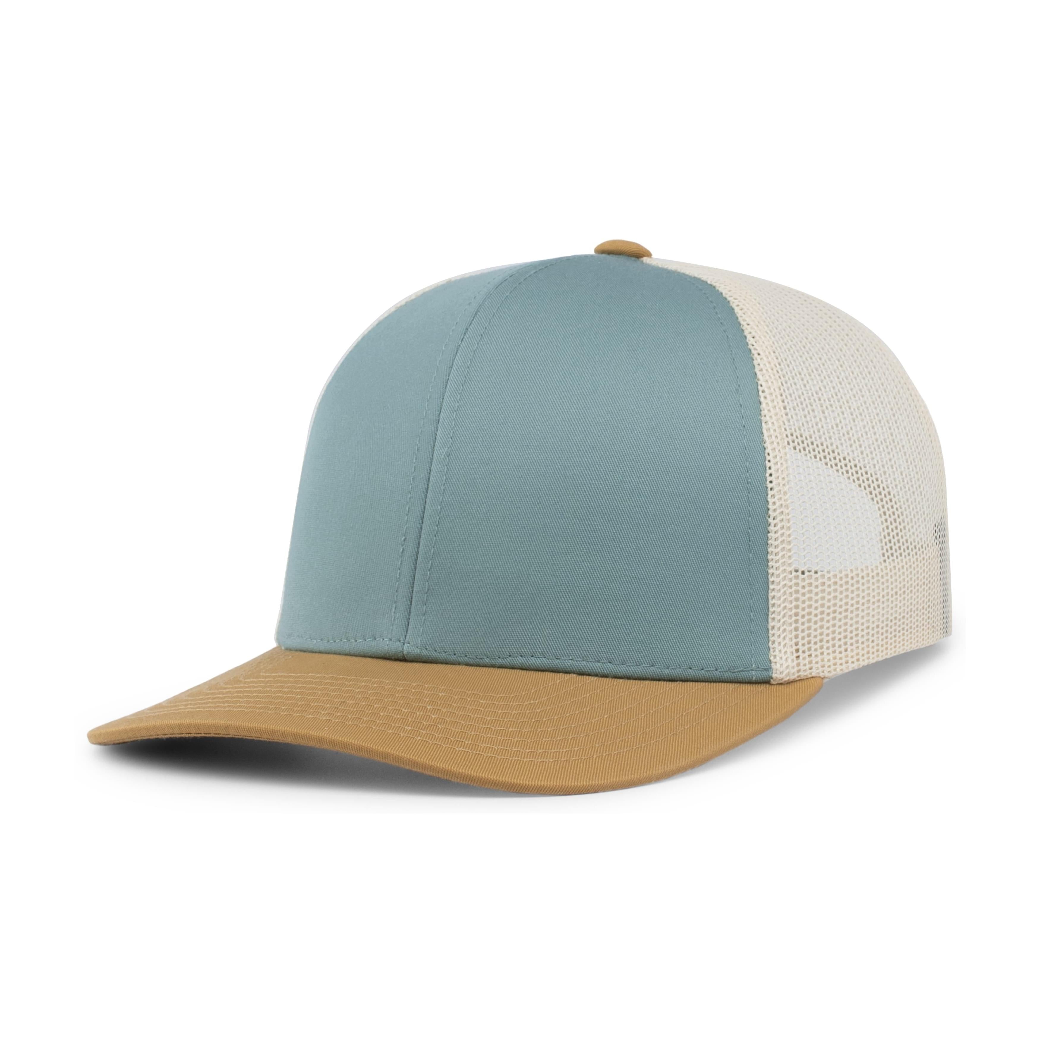 Trucker Snapback Cap - OS - SMOKE BLUE/BEIGE/AMBER GOLD