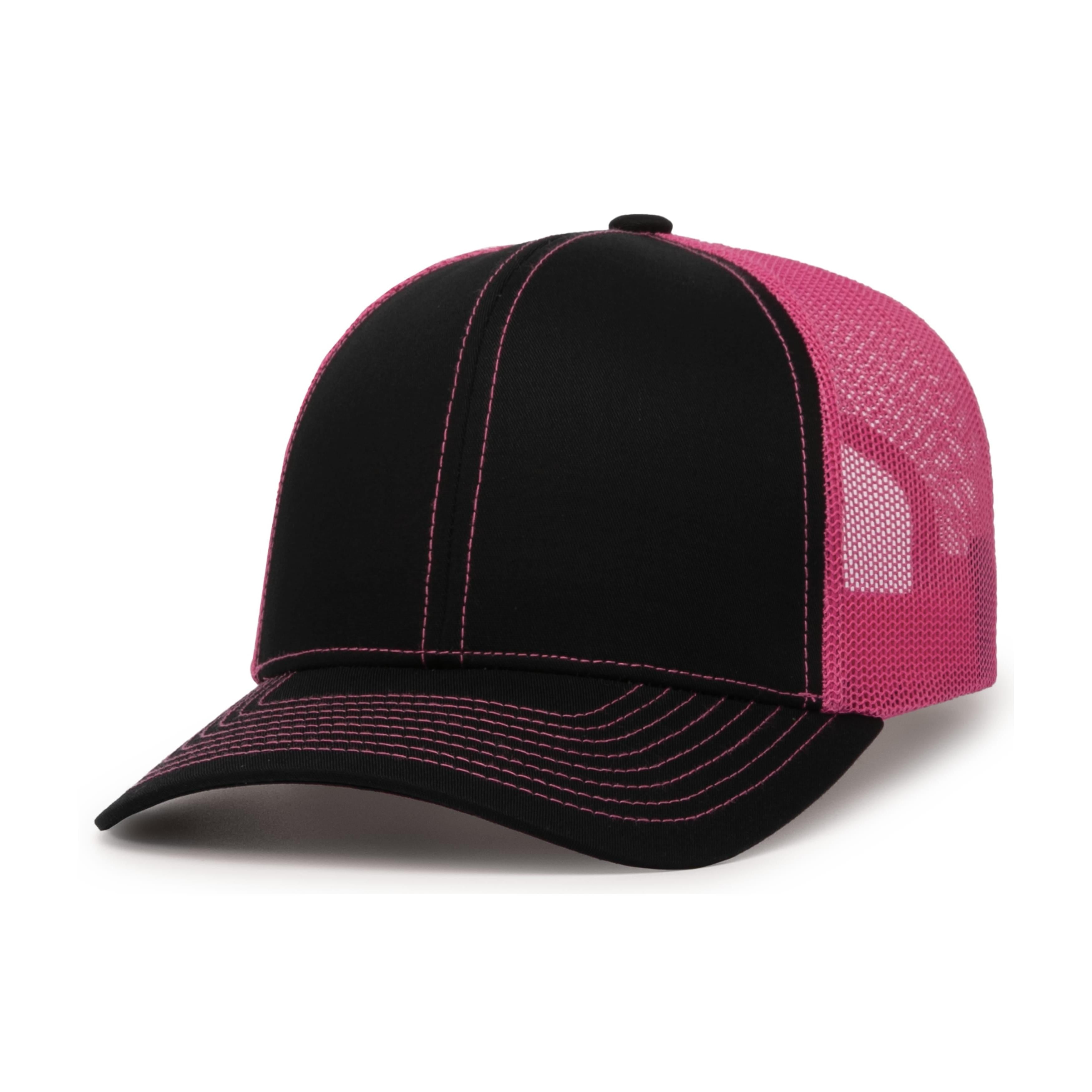 Trucker Snapback Cap - OS - BLACK/PINK/BLACK