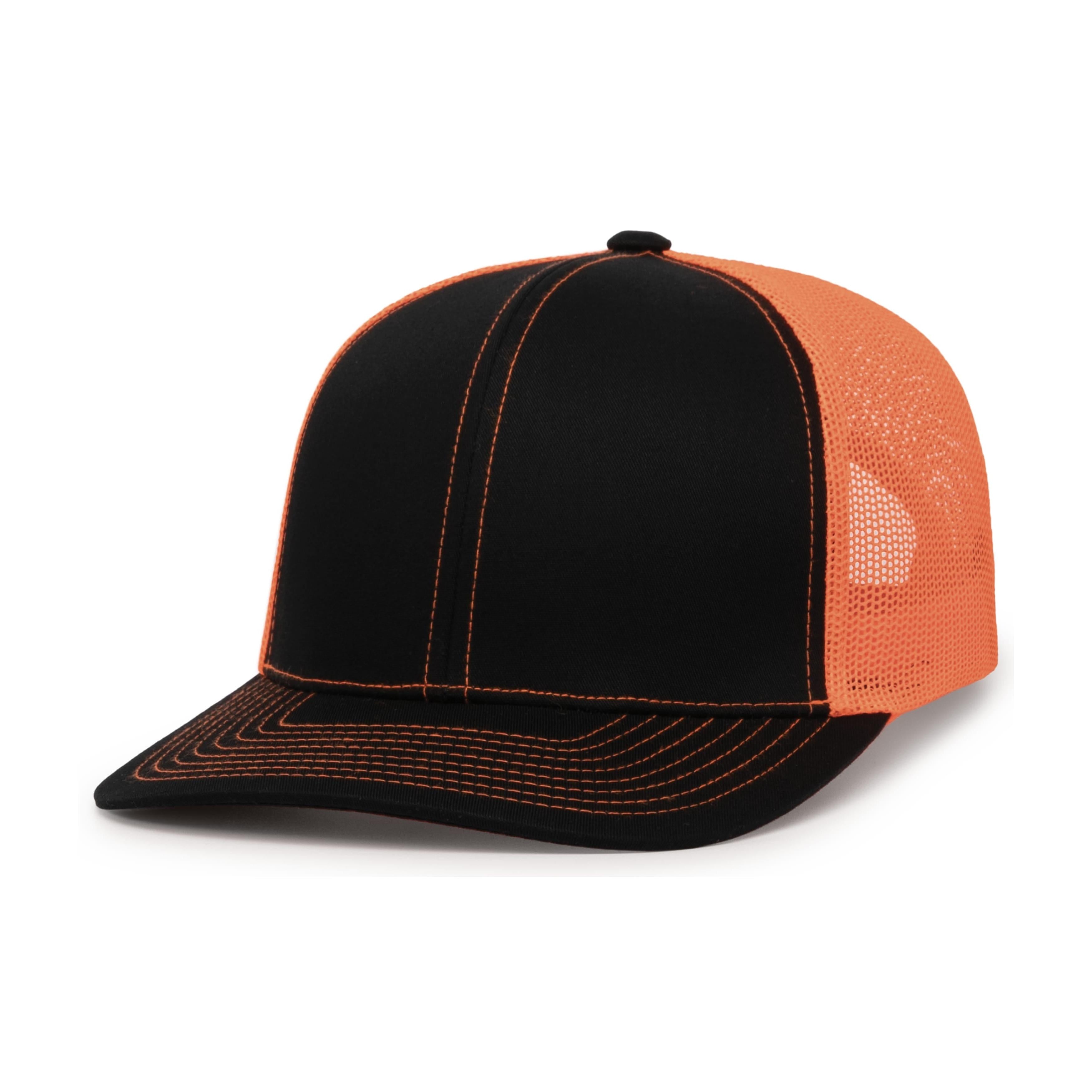 Trucker Snapback Cap - XL - BLACK/NEON ORANGE/BLACK