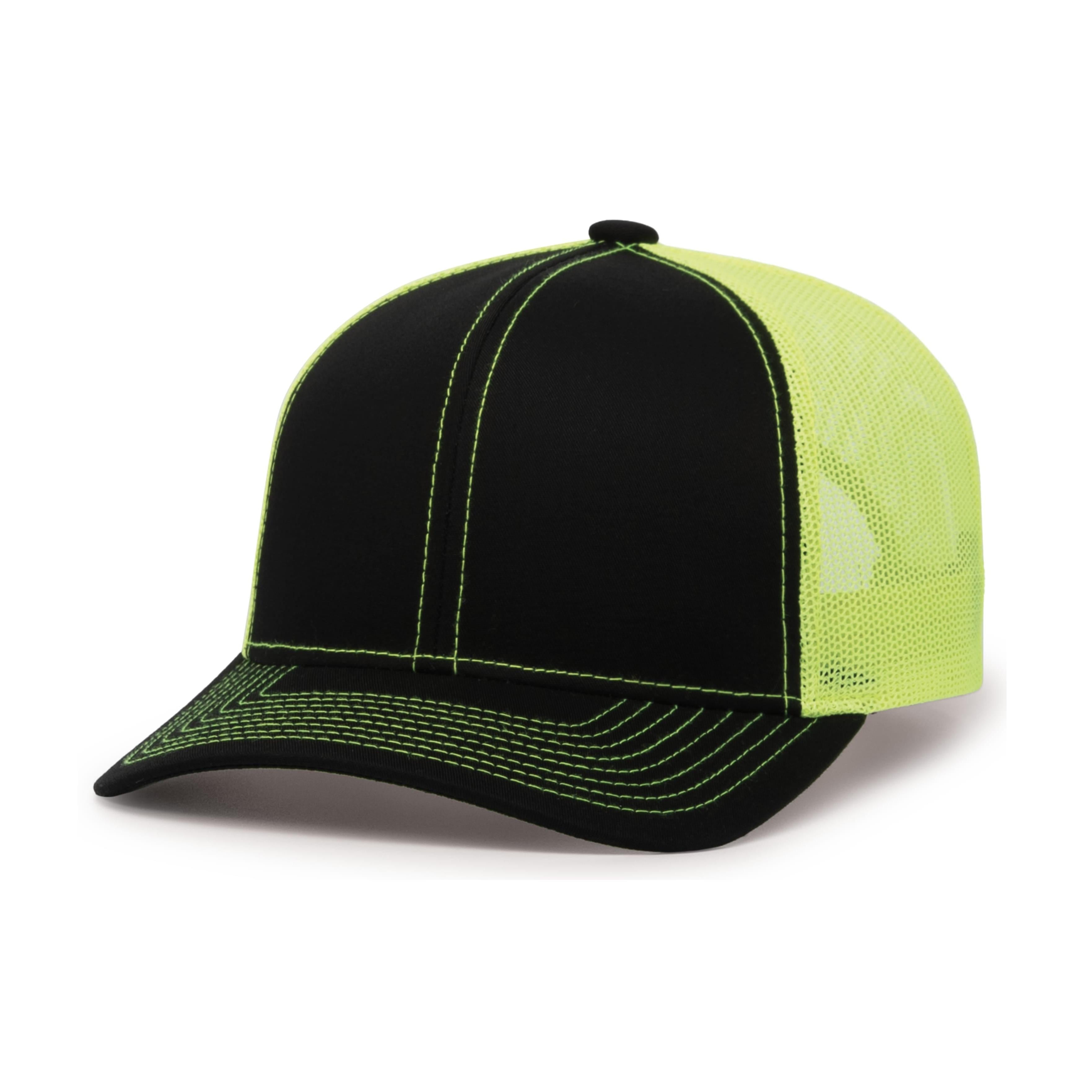 Trucker Snapback Cap - OS - BLACK/NEON YELLOW/BLACK