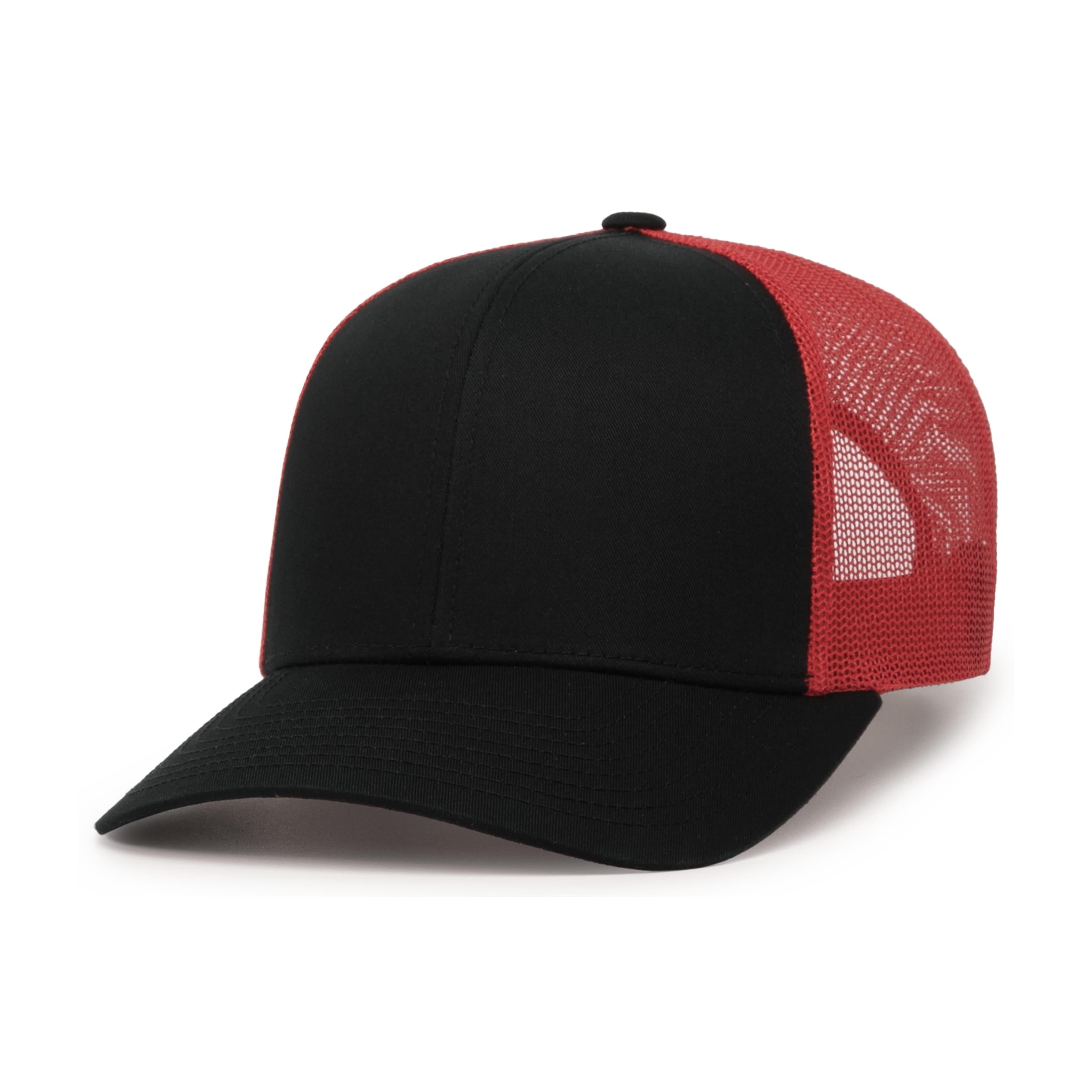 Trucker Snapback Cap - OS - BLACK/RED/BLACK