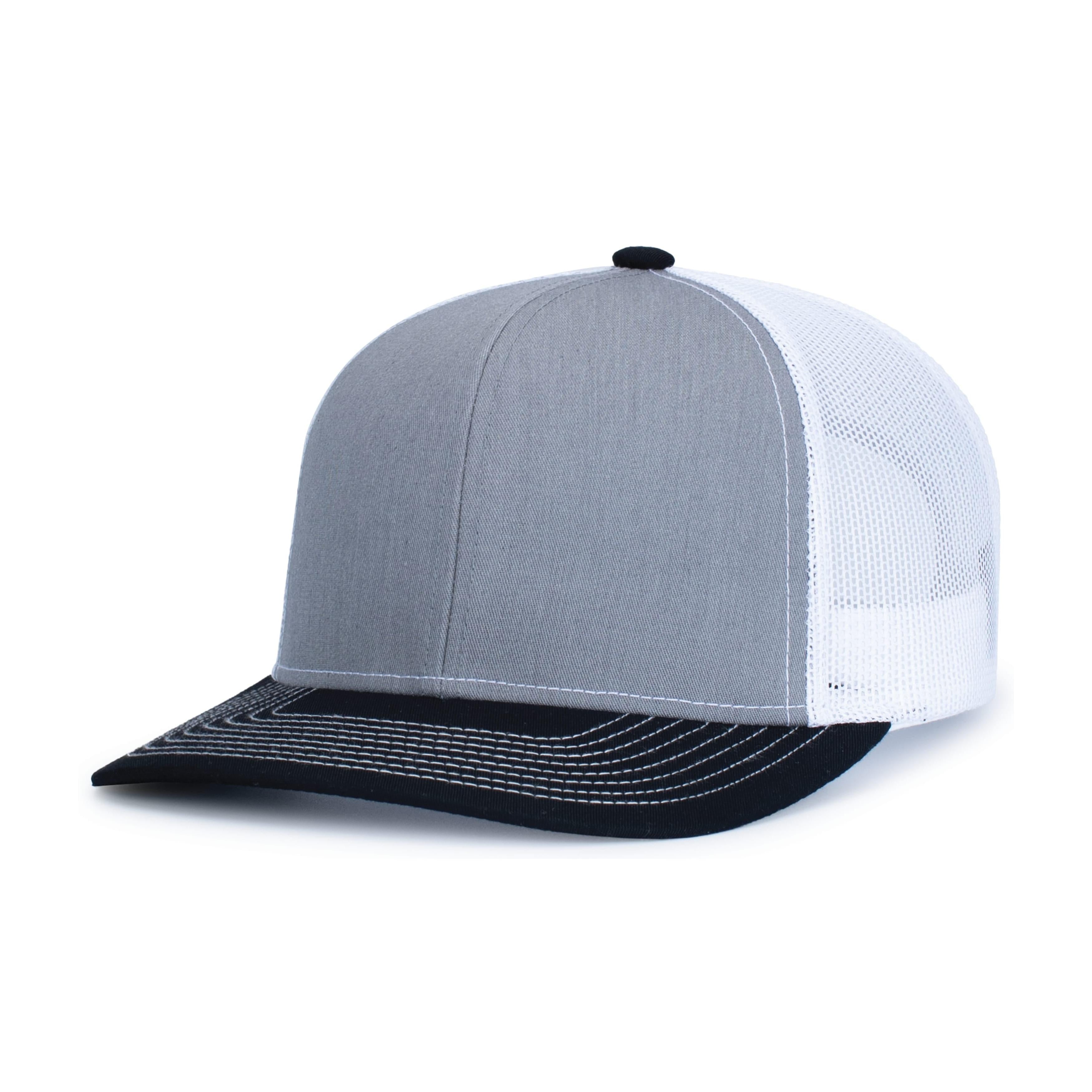 Contrast Stitch Trucker Snapback - OS - HEATHER GREY/WHITE/BLACK