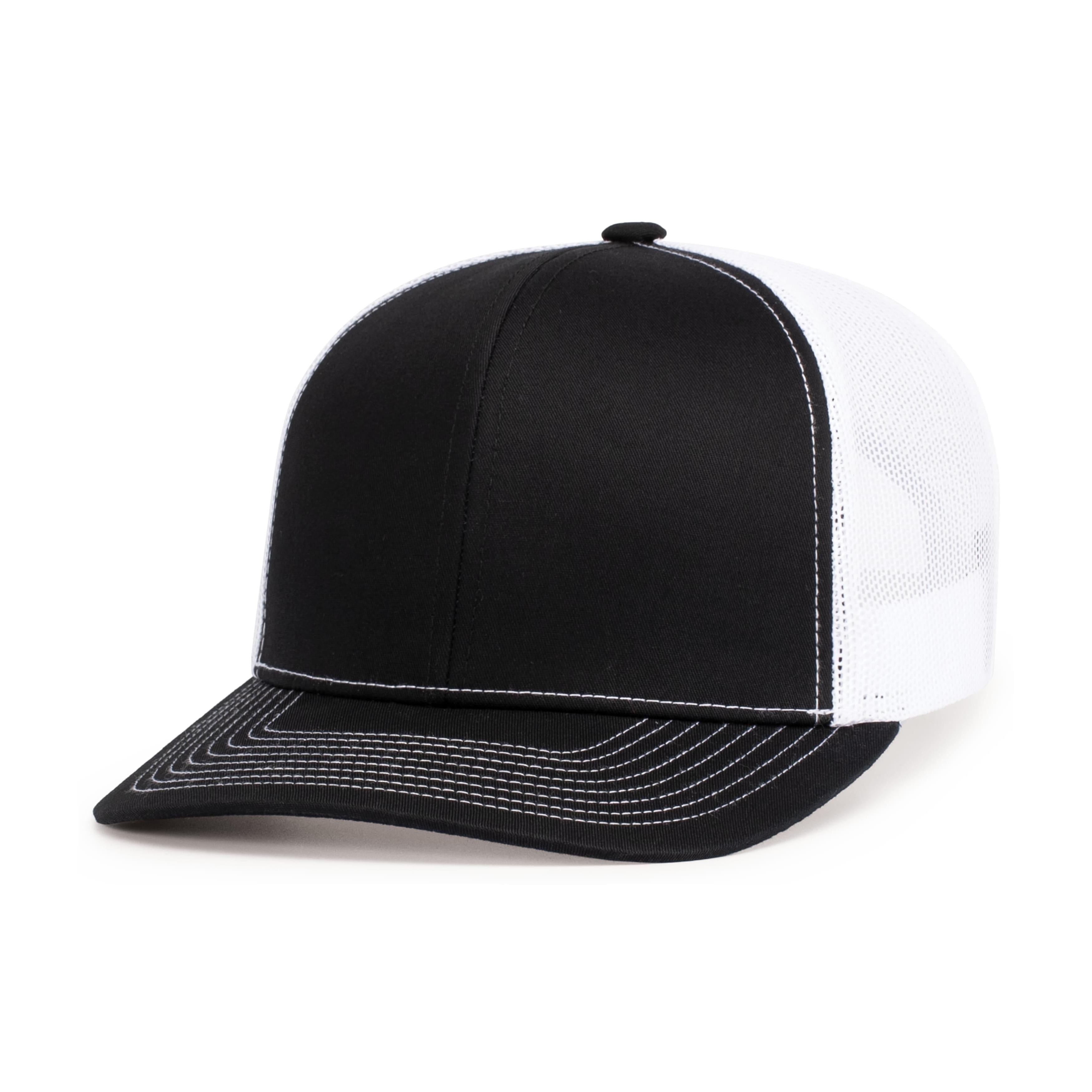 Contrast Stitch Trucker Snapback - OS - BLACK/WHITE/BLACK