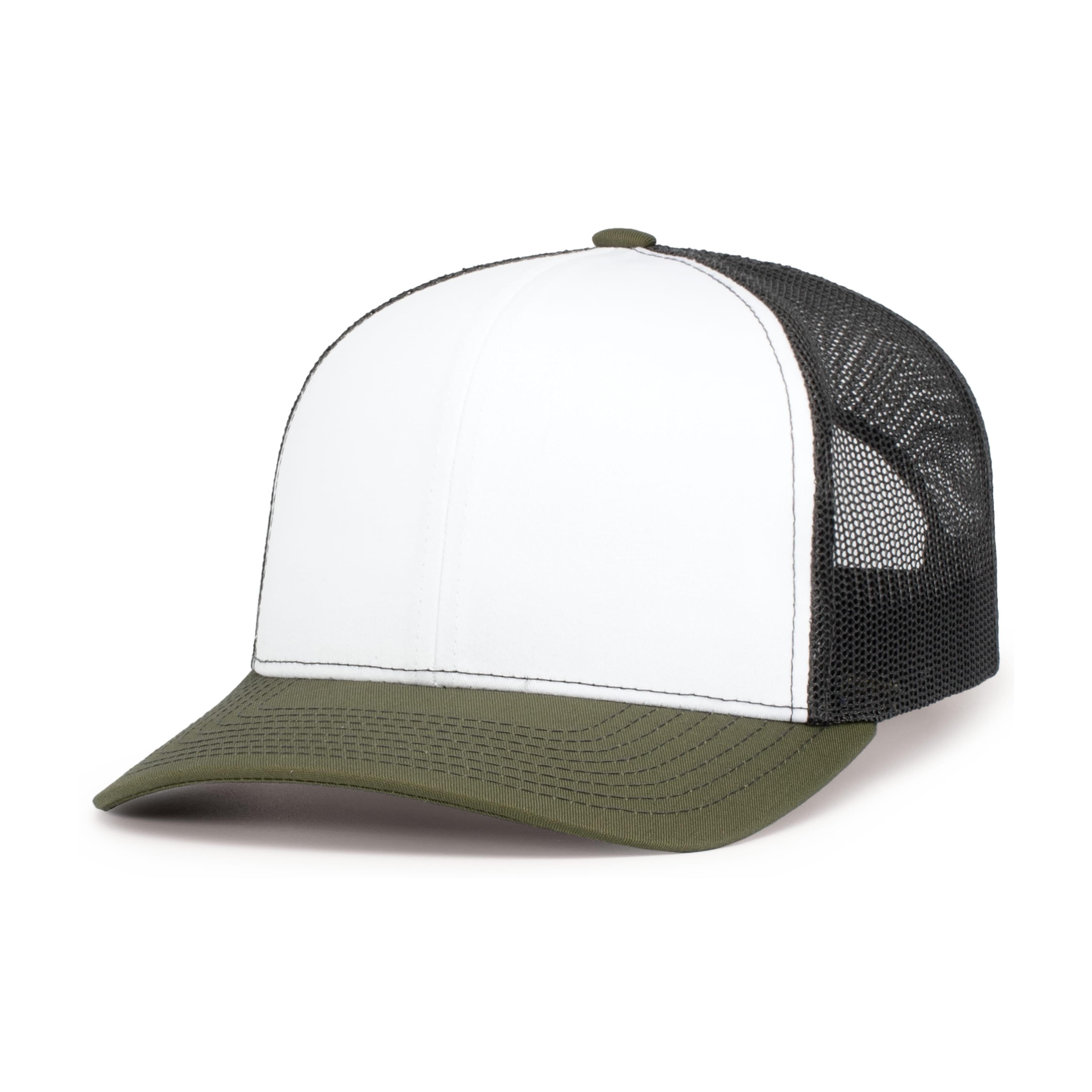 Contrast Stitch Trucker Snapback - OS - WHITE/LIGHT CHARCOAL/MOSS