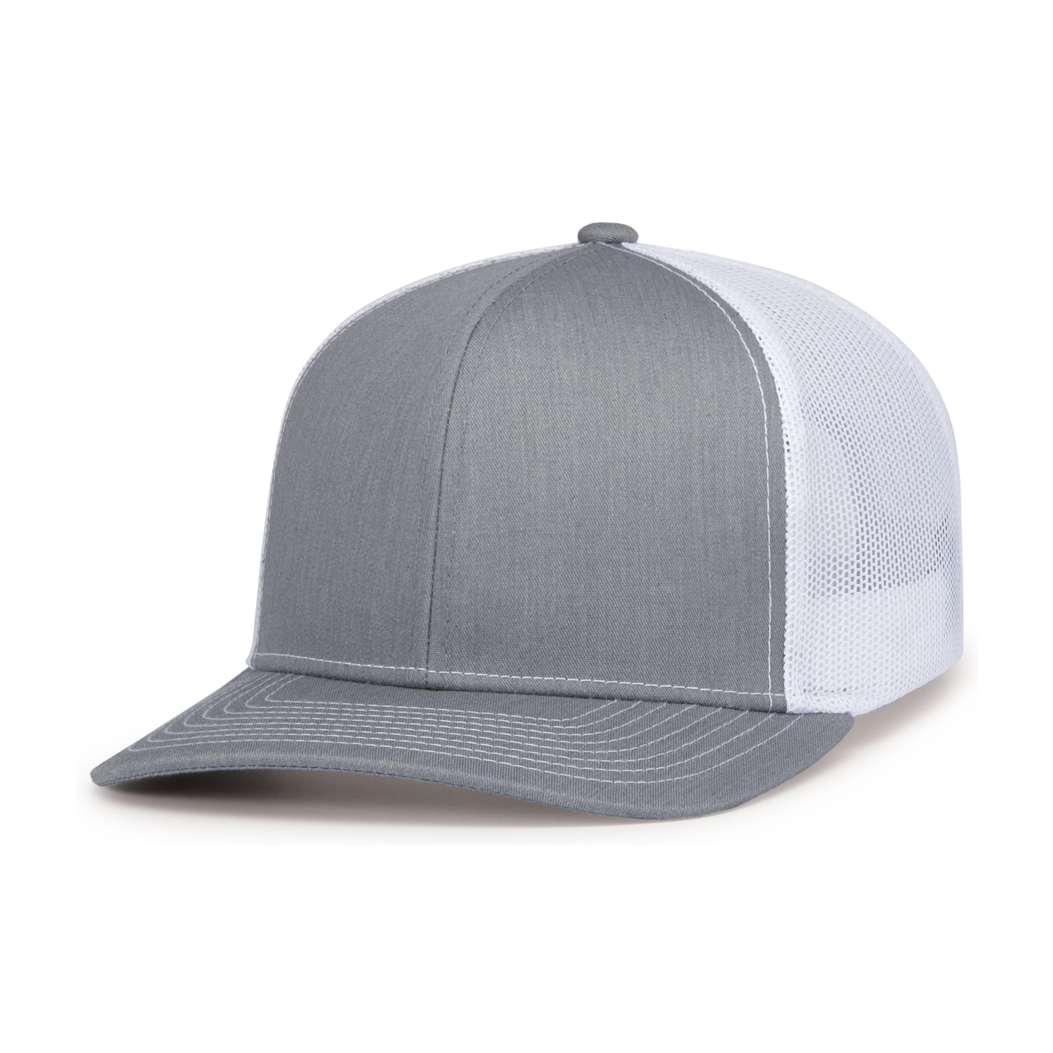 Contrast Stitch Trucker Snapback - OS - HEATHER GREY/WHITE/HEATHER GREY