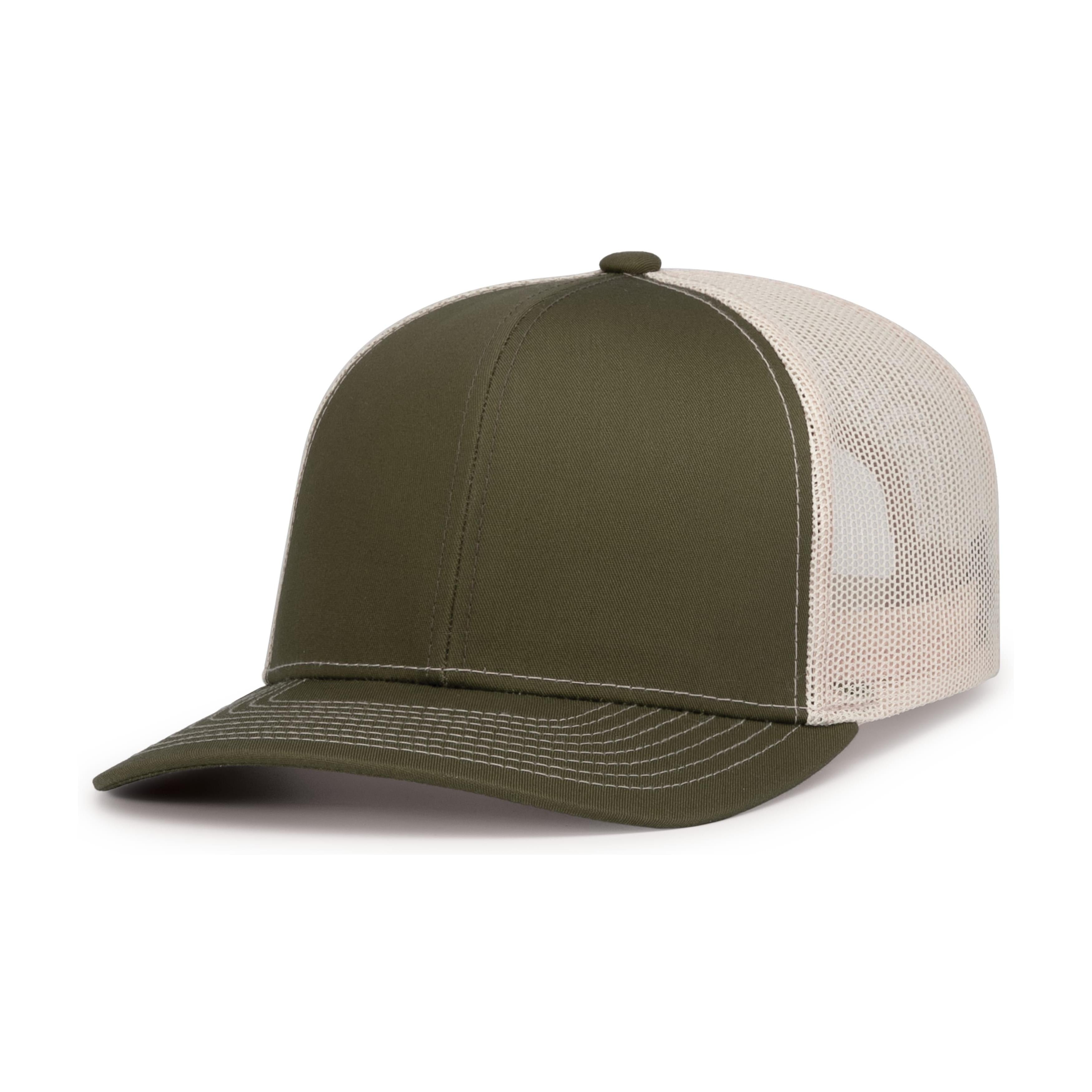 Contrast Stitch Trucker Snapback - OS - MOSS GREEN/BEIGE/MOSS GREEN