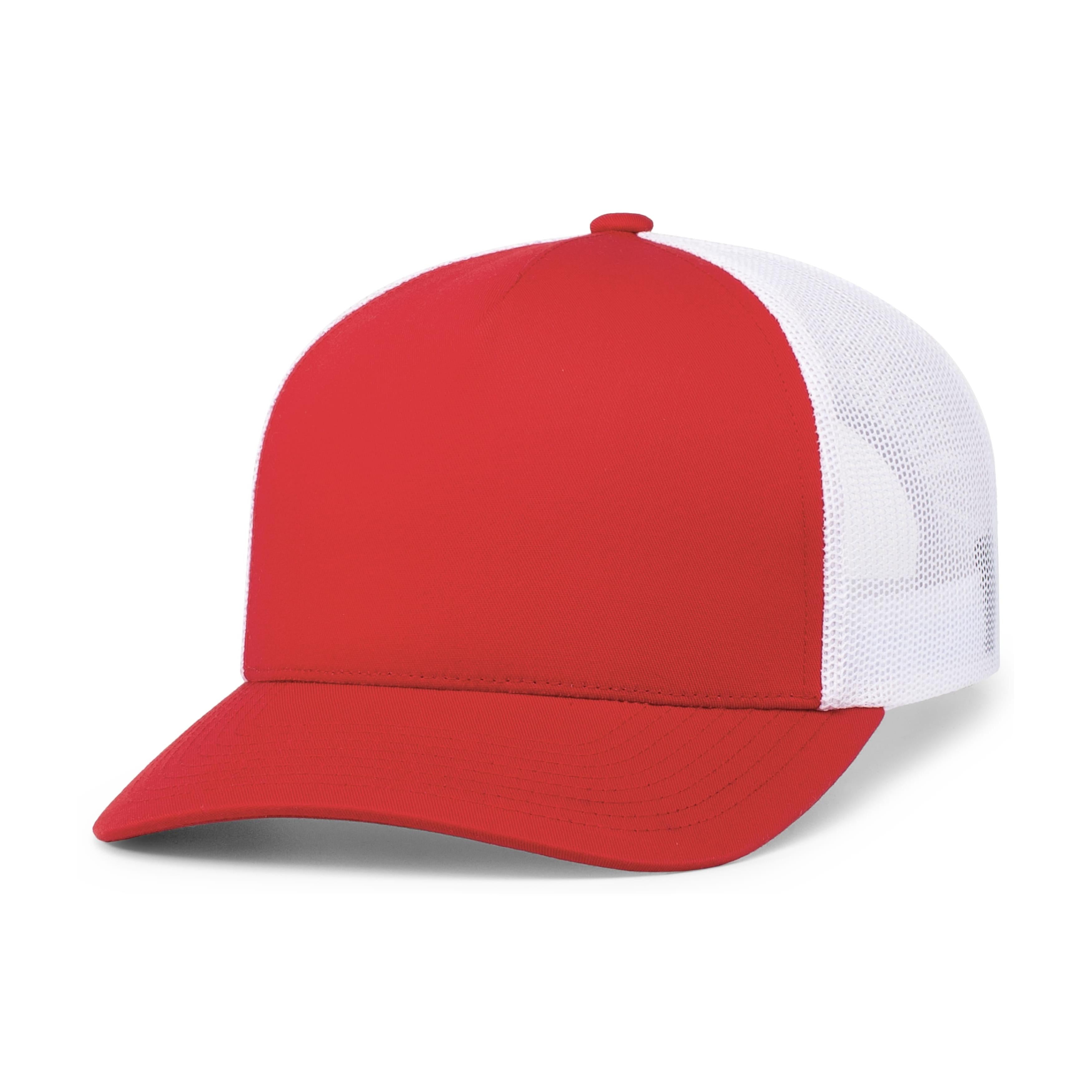5-Panel Trucker Snapback Cap - OS - RED/WHITE/RED