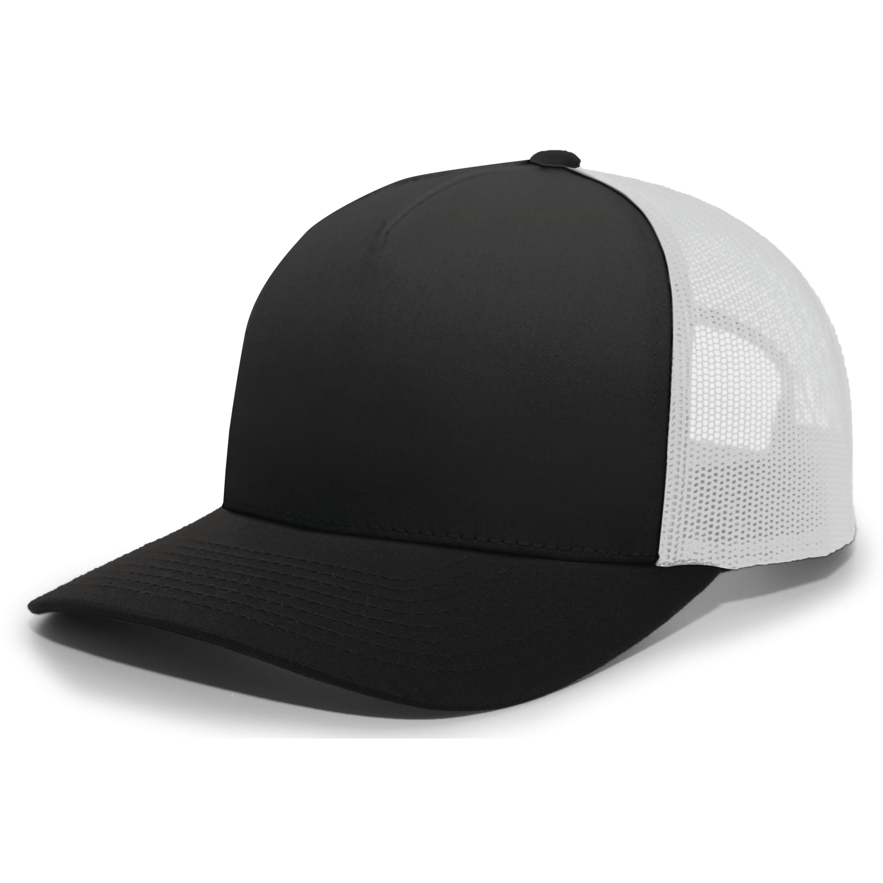 5-Panel Trucker Snapback Cap - OS - BLACK/WHITE/BLACK