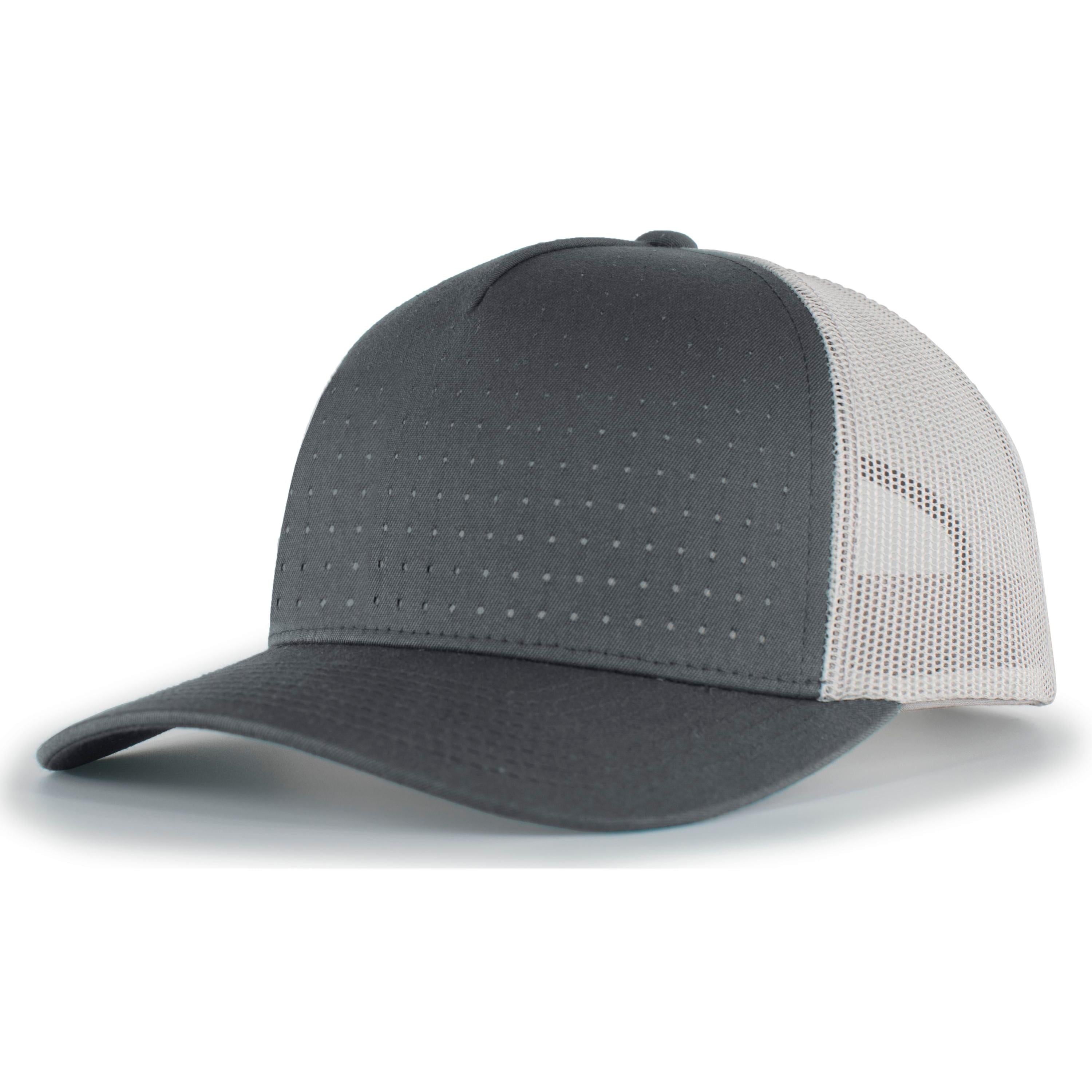 Perforated 5-Panel Trucker Snapback Cap - OS - GRAPHITE/SILVER/GRAPHITE
