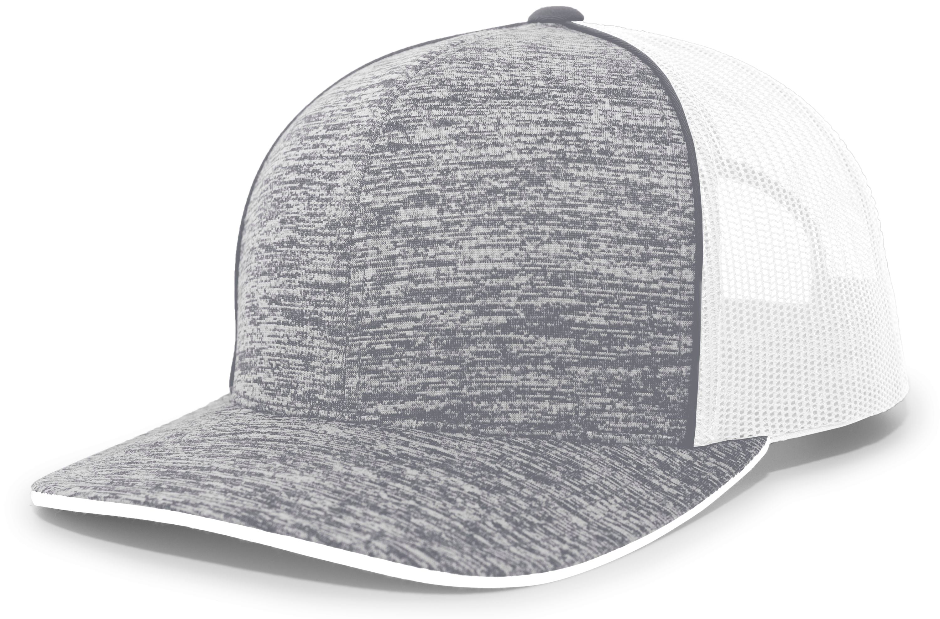 Aggressive Heather Trucker Snapback Cap - OS - GRAPHITE HEATHER/WHITE/GRAPHITE HEATHER