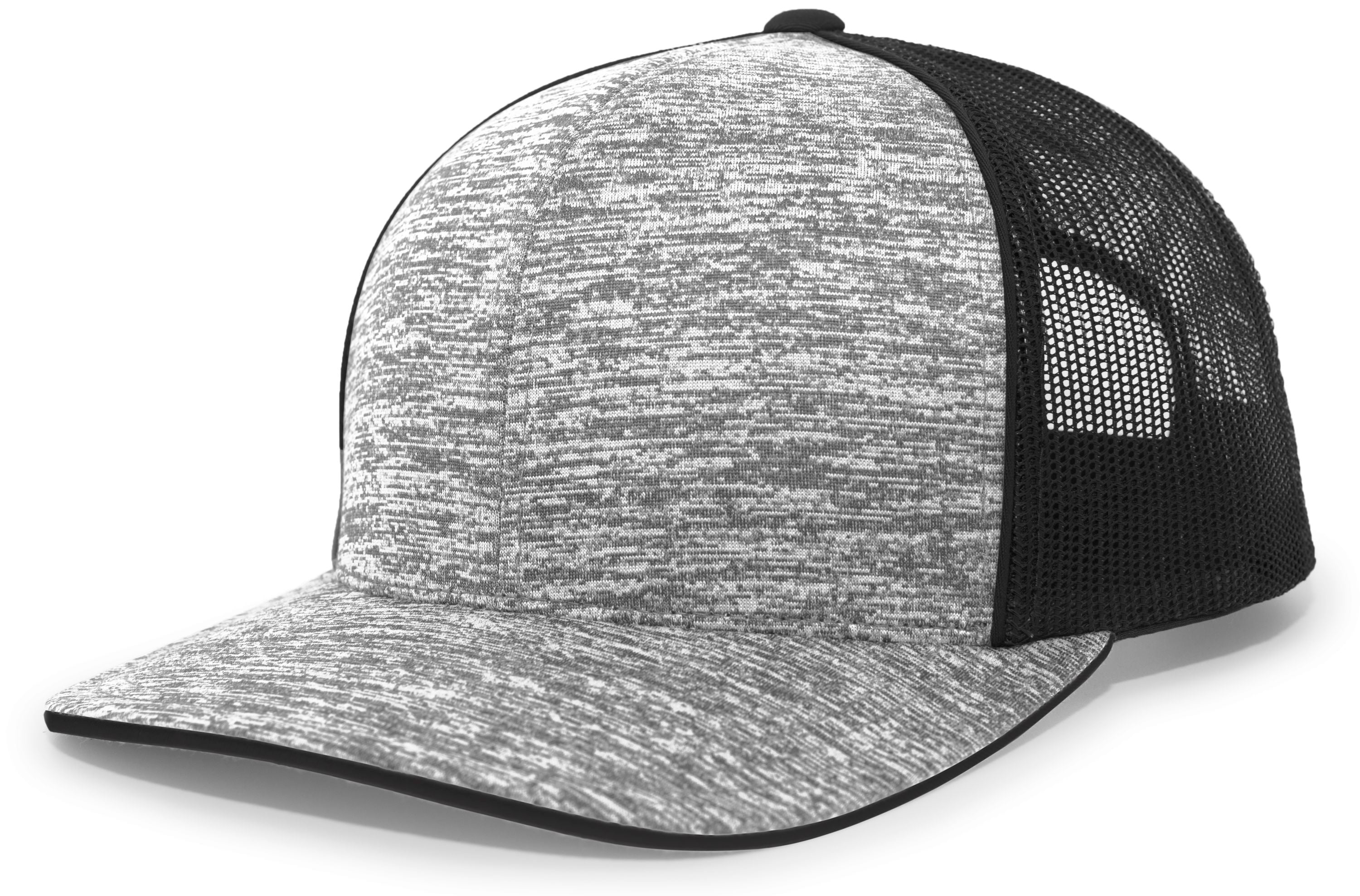 Aggressive Heather Trucker Snapback Cap - OS - GRAPHITE/LIGHT CHARCOAL