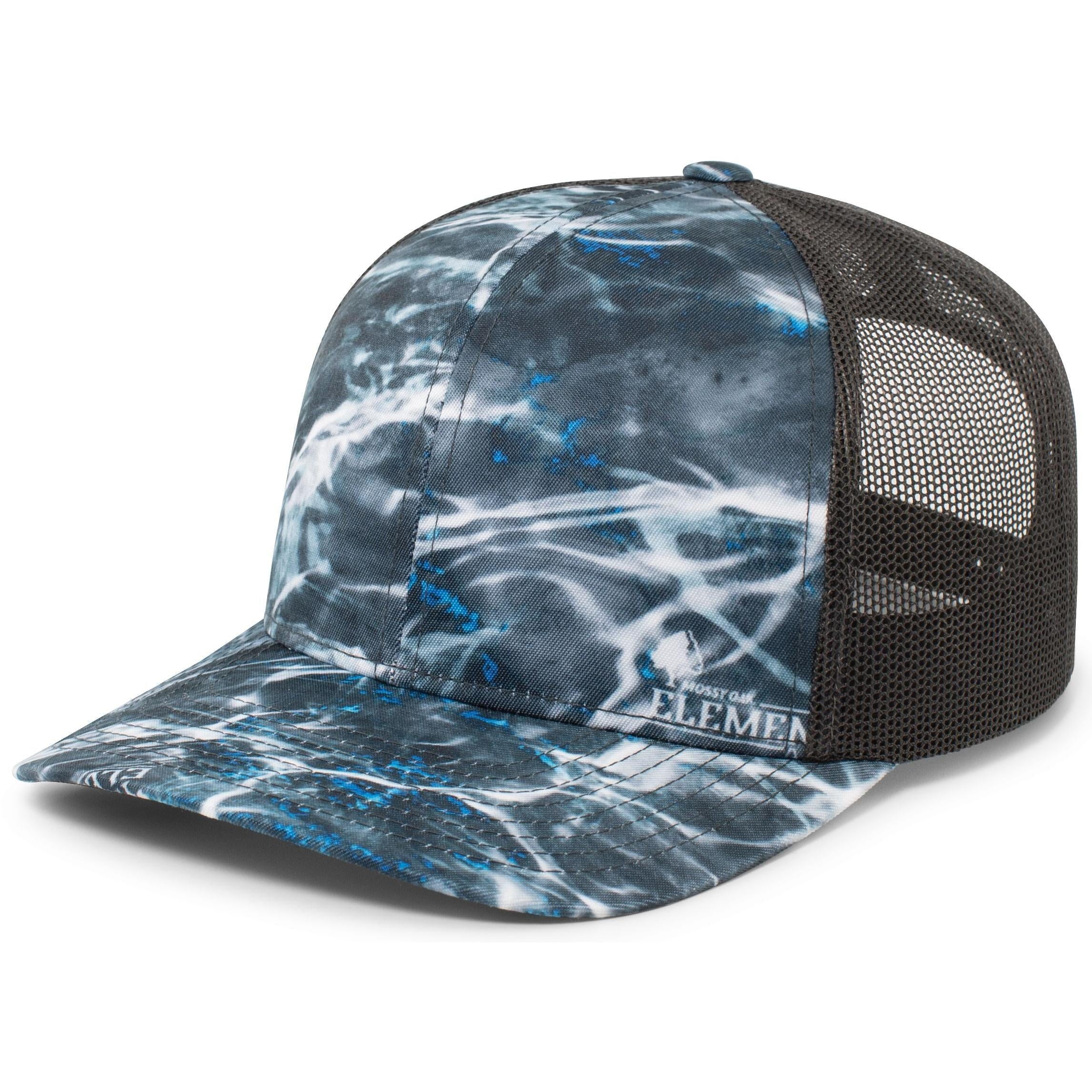 Mossy Oak® Trucker Snapback - OS - ELEMENTS AGUA BLACKFIN/LT CHARCOAL