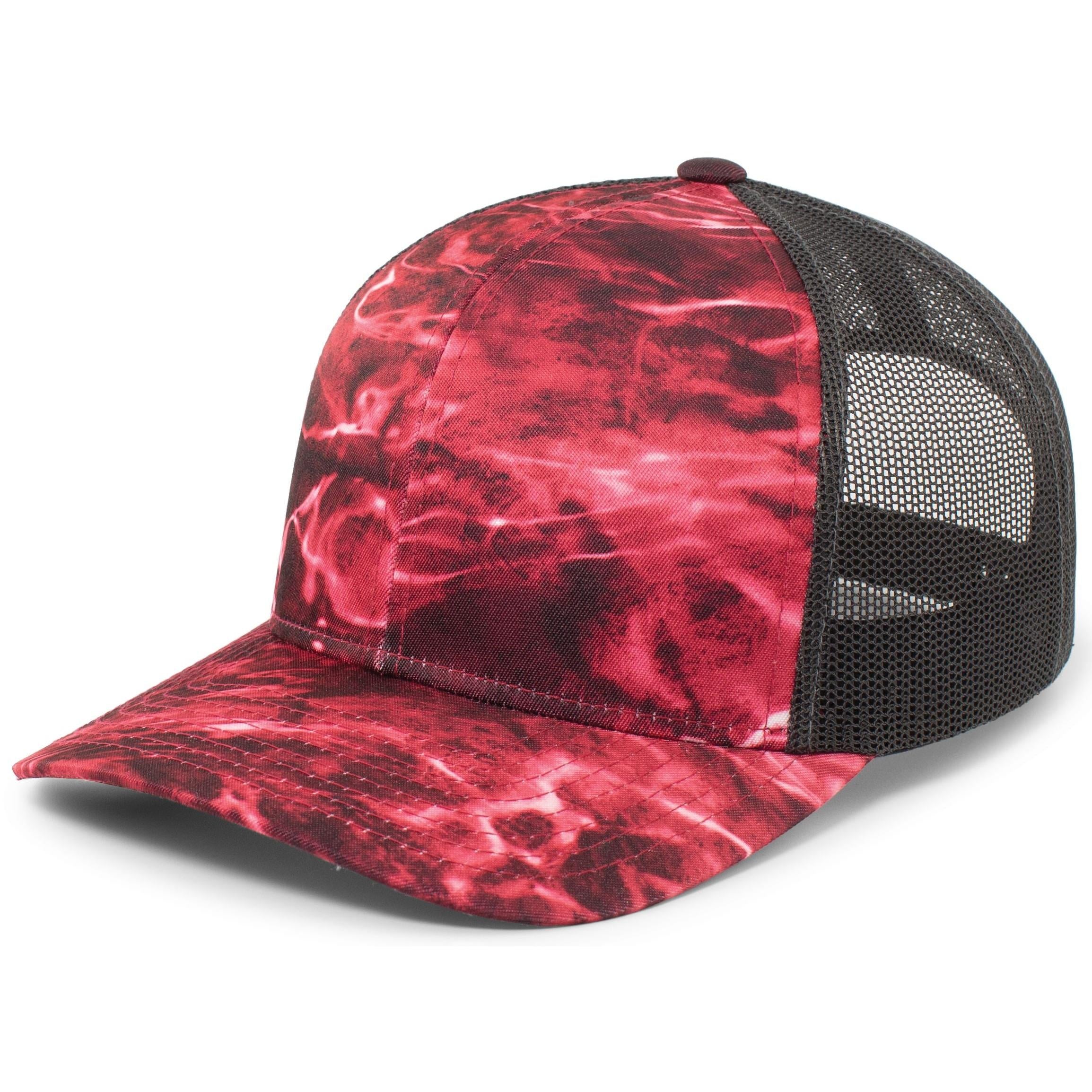 Mossy Oak® Trucker Snapback - OS - ELEMENTS AGUA CRIMSON/LT CHARCOAL