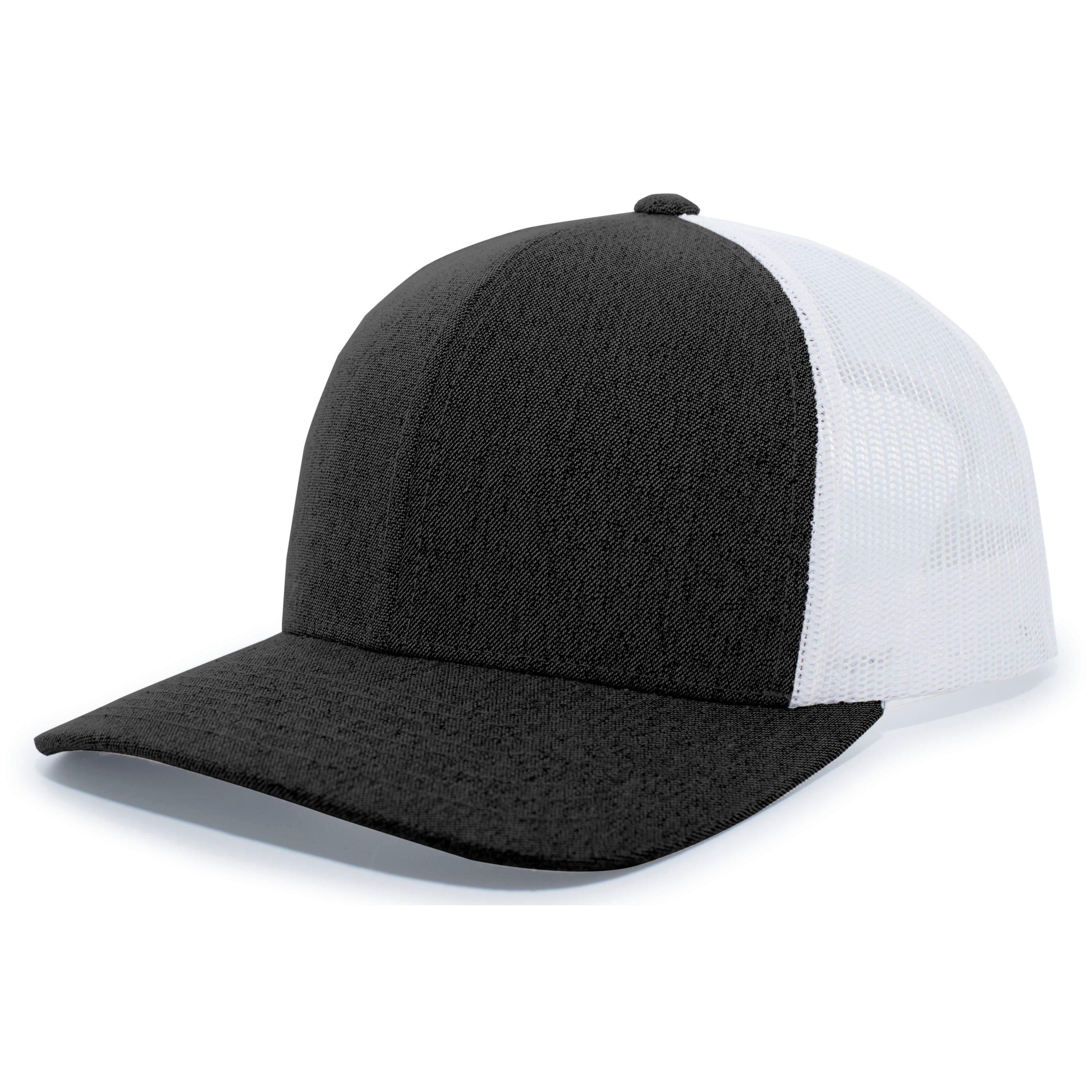 Heather Trucker Snapback Cap - OS - BLACK HEATHER/WHITE/BLACK HEATHER