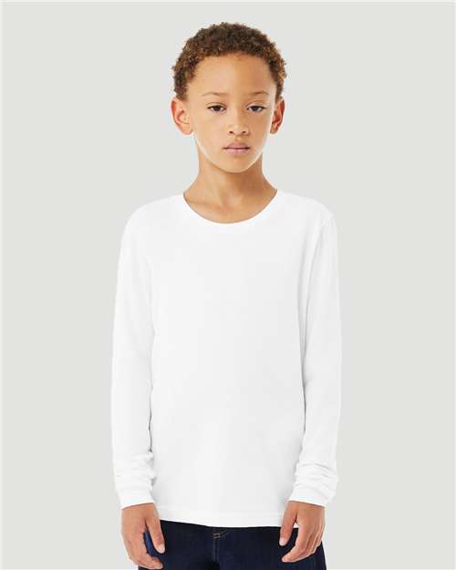 3501YCVC Youth Heather CVC Long Sleeve Tee