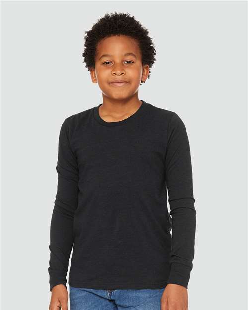 3501YCVC Youth Heather CVC Long Sleeve Tee