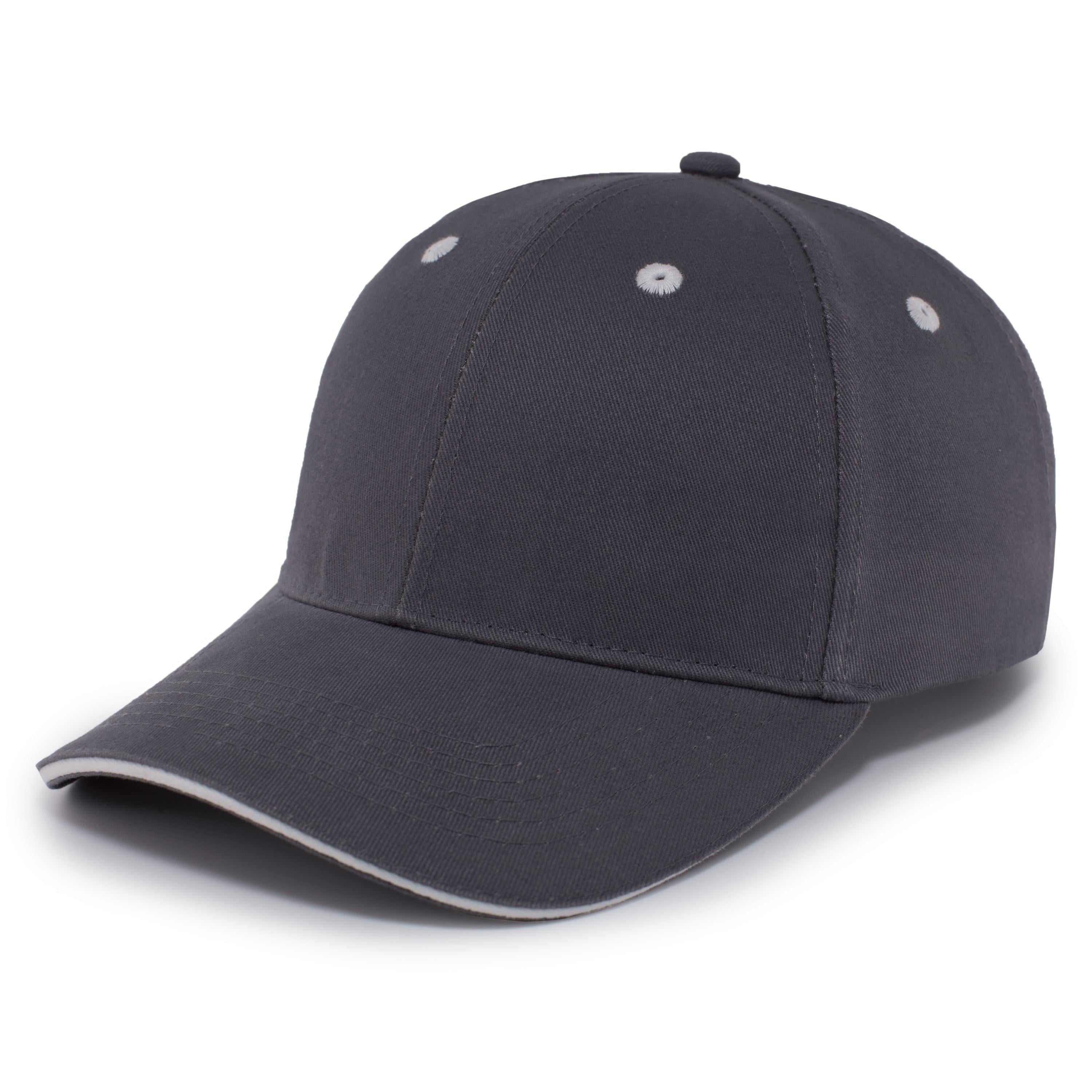 Brushed Twill Cap With Sandwich Bill - OS - GRAPHITE/WHITE