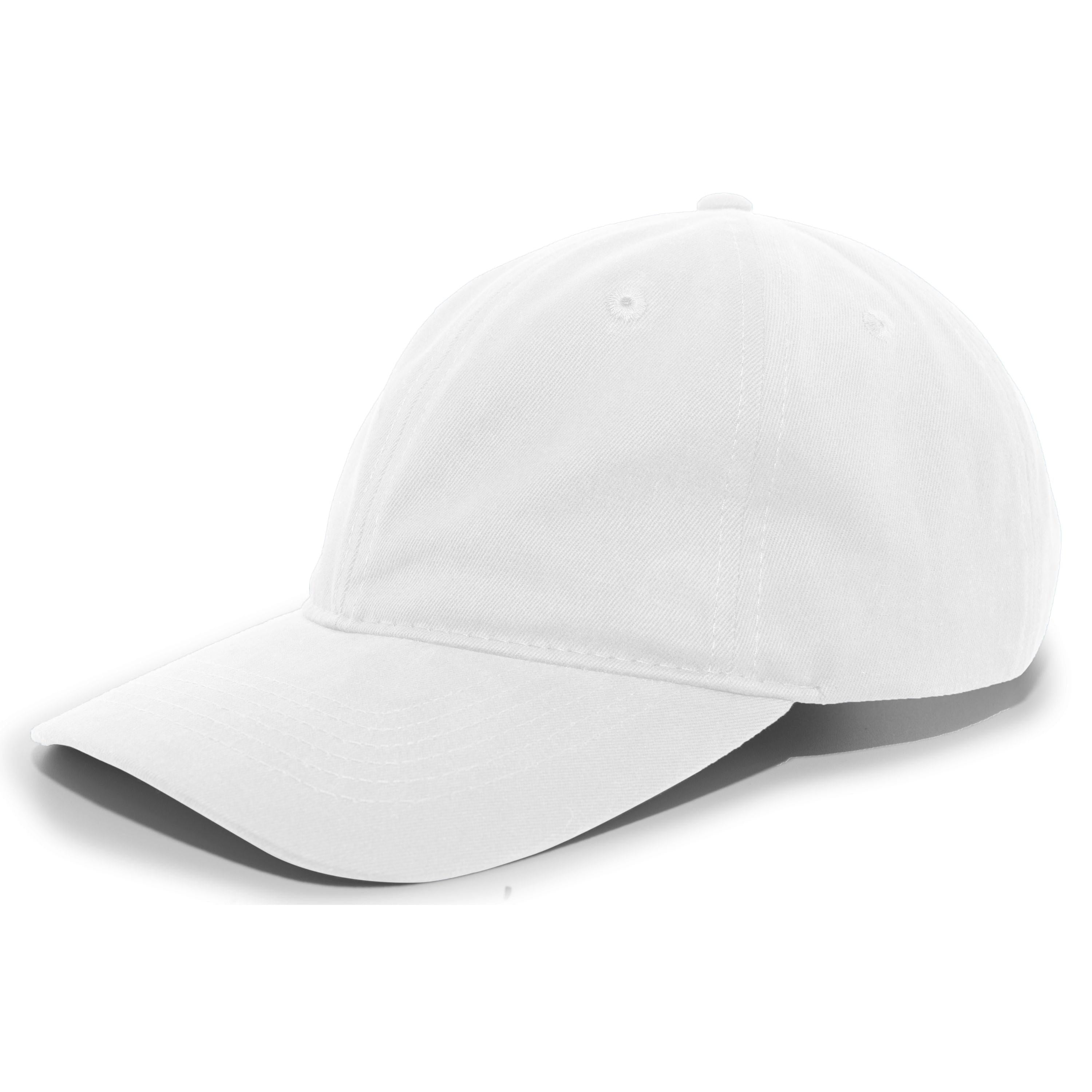 Brushed Cotton Twill Buckle Strap Adjustable Cap - OS - WHITE