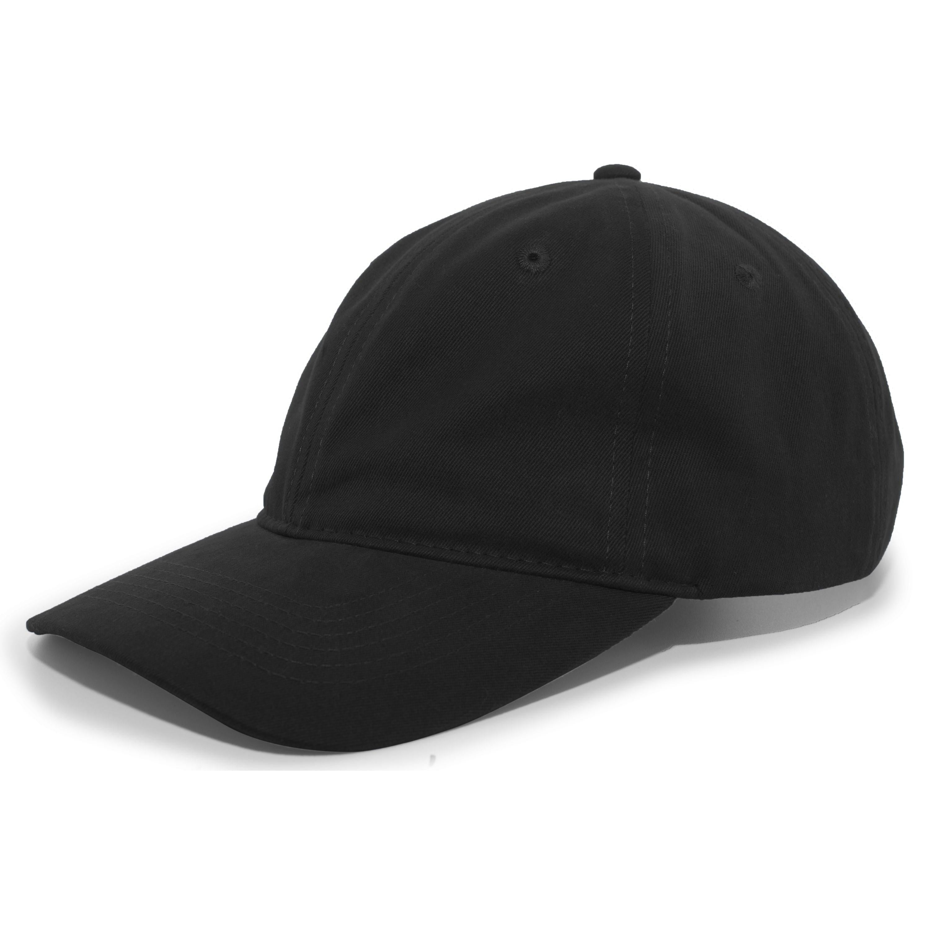 Brushed Cotton Twill Buckle Strap Adjustable Cap - OS - BLACK
