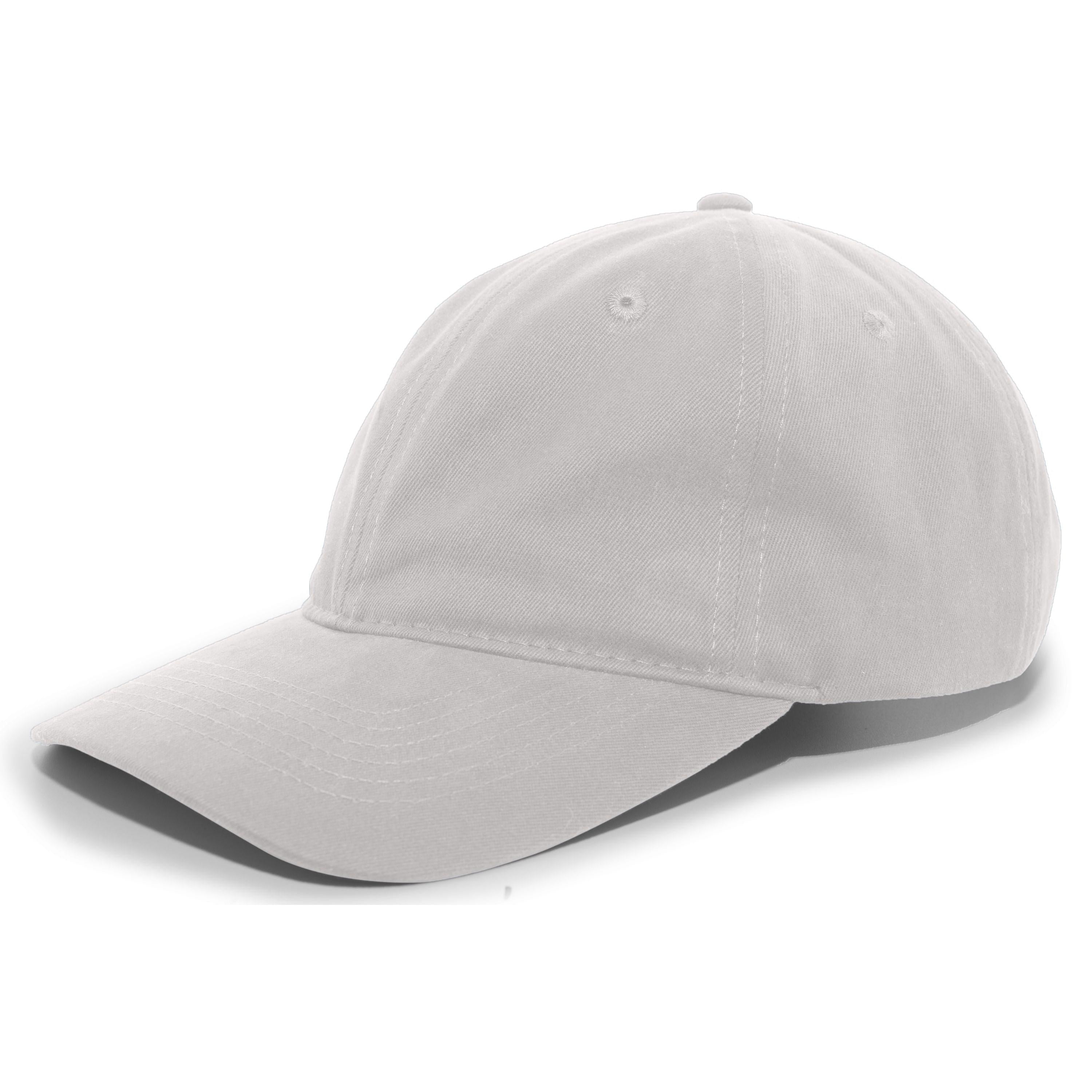 Brushed Cotton Twill Buckle Strap Adjustable Cap - OS - SILVER