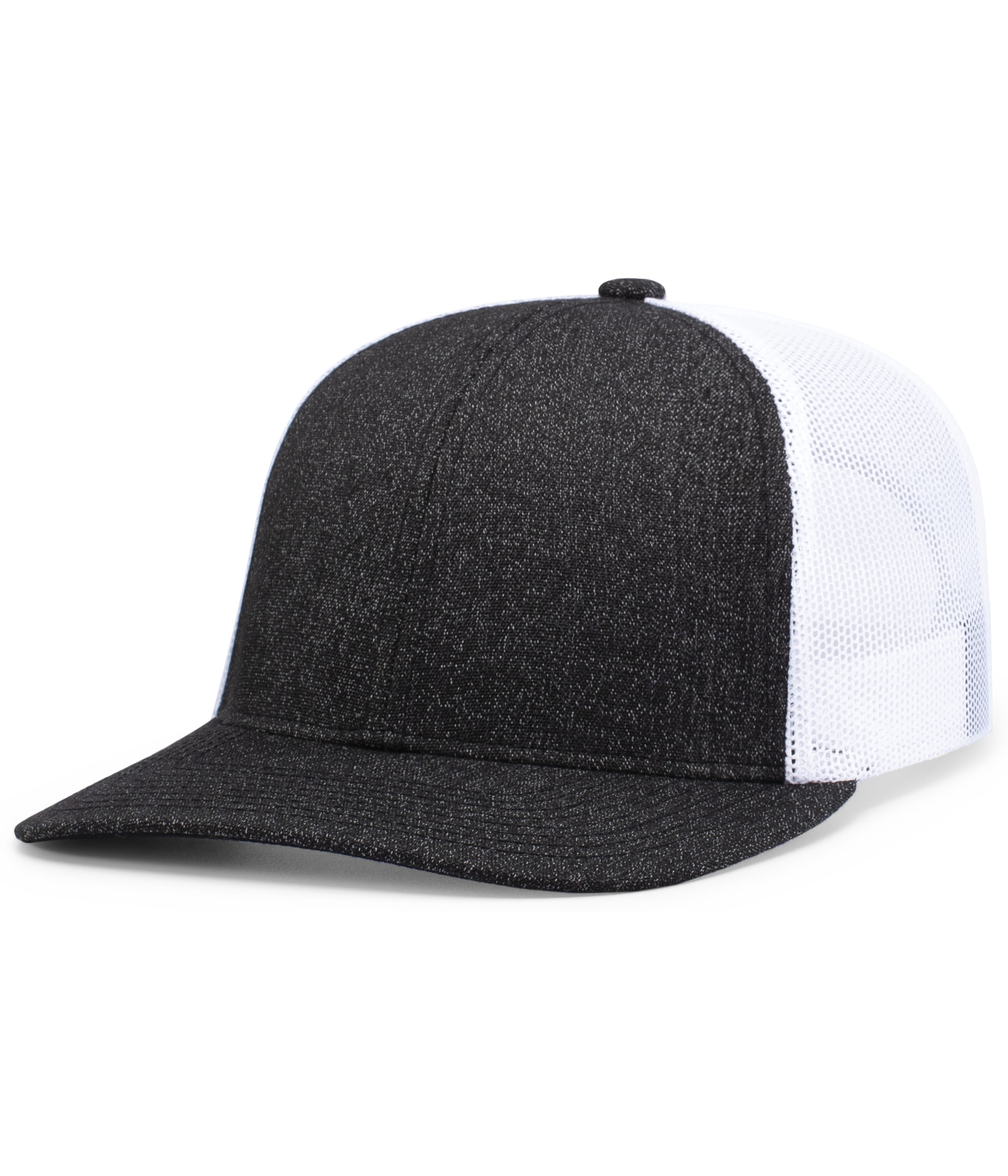 Melange Heather Low-Profile Trucker - OS - BLACK HEATHER/WHITE/BLACK HEATHER