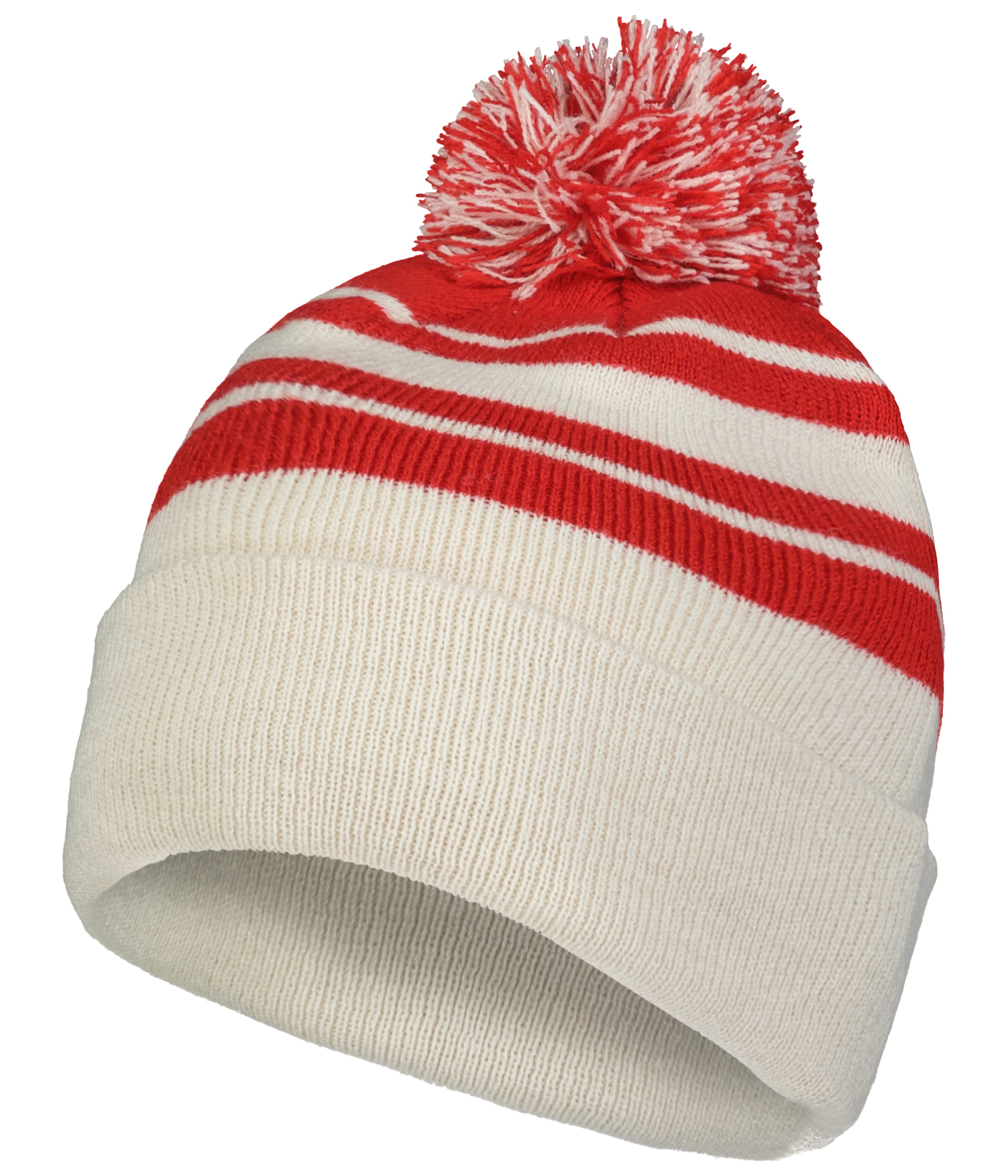 Knit Fold Over Pom-Pom Beanie - OS - nan