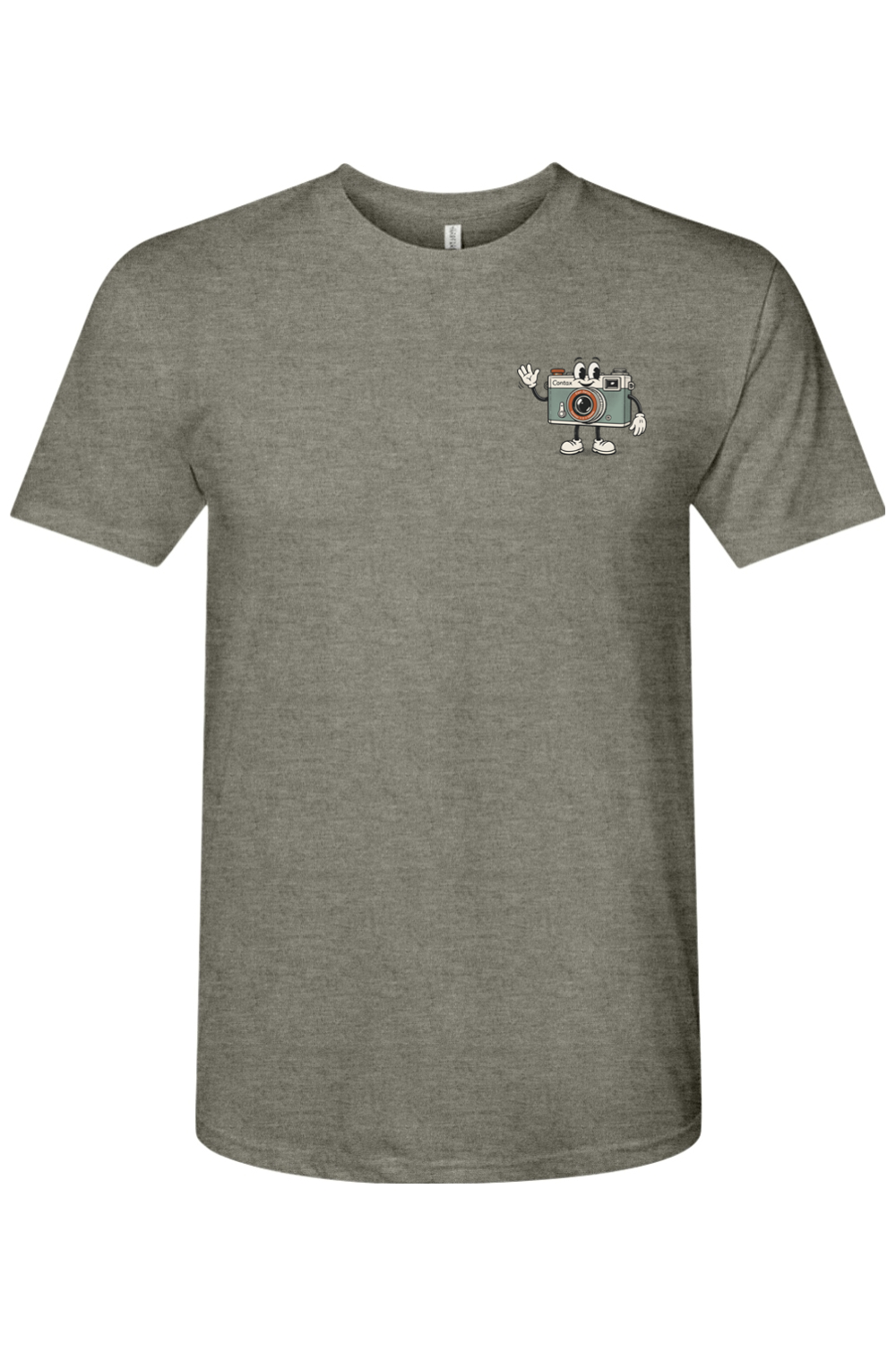 Support Your Local Photographer tee in Venetian Grey, front view