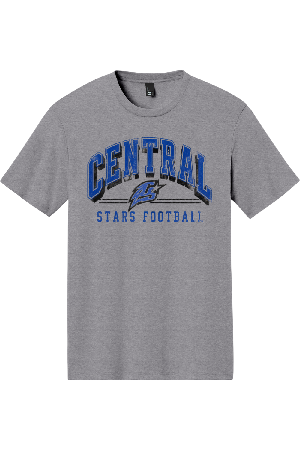 Vintage Central Stars tri-blend tee in Storm Cloud, front view