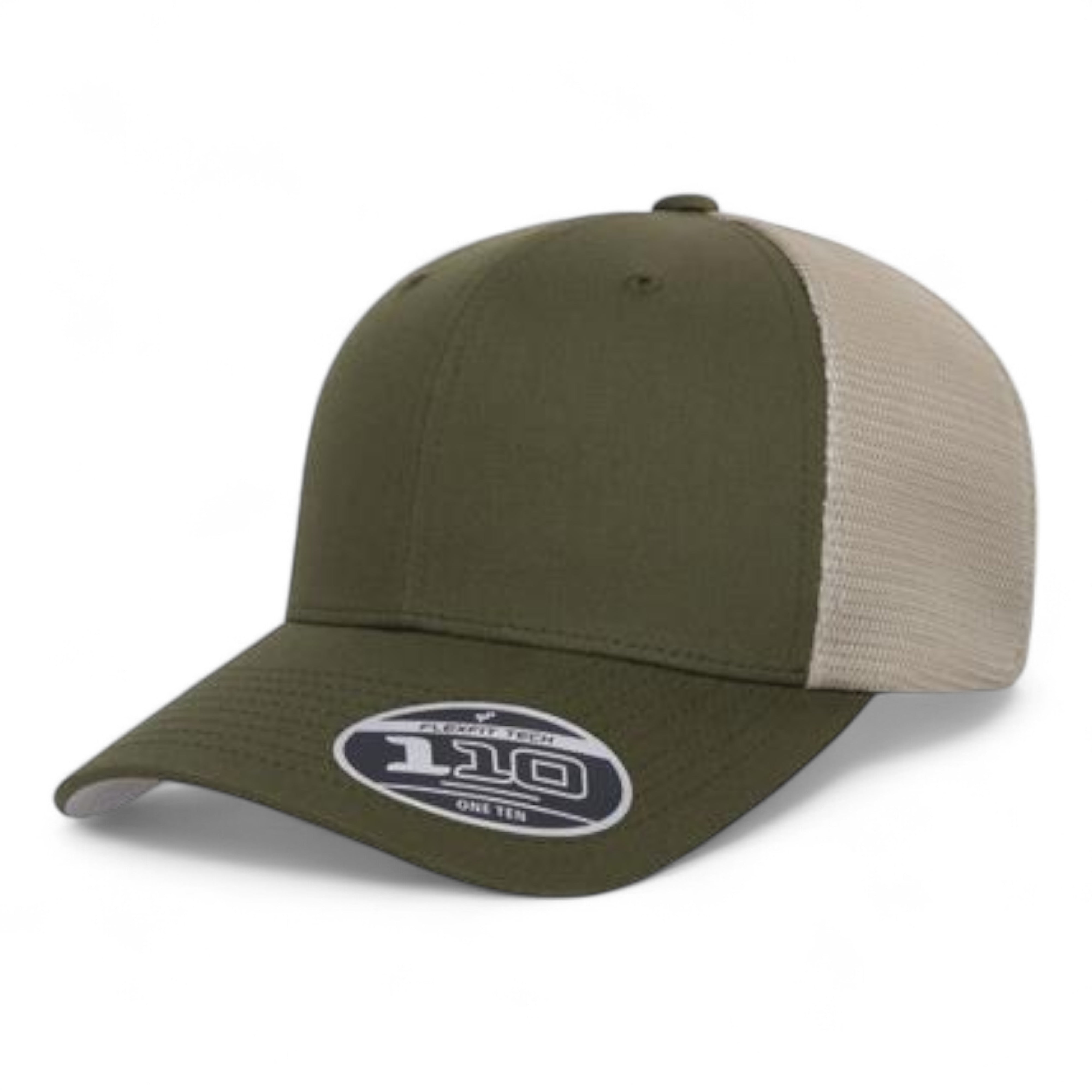 Flexfit 110 Mesh-Back Cap - Olive/ Khaki