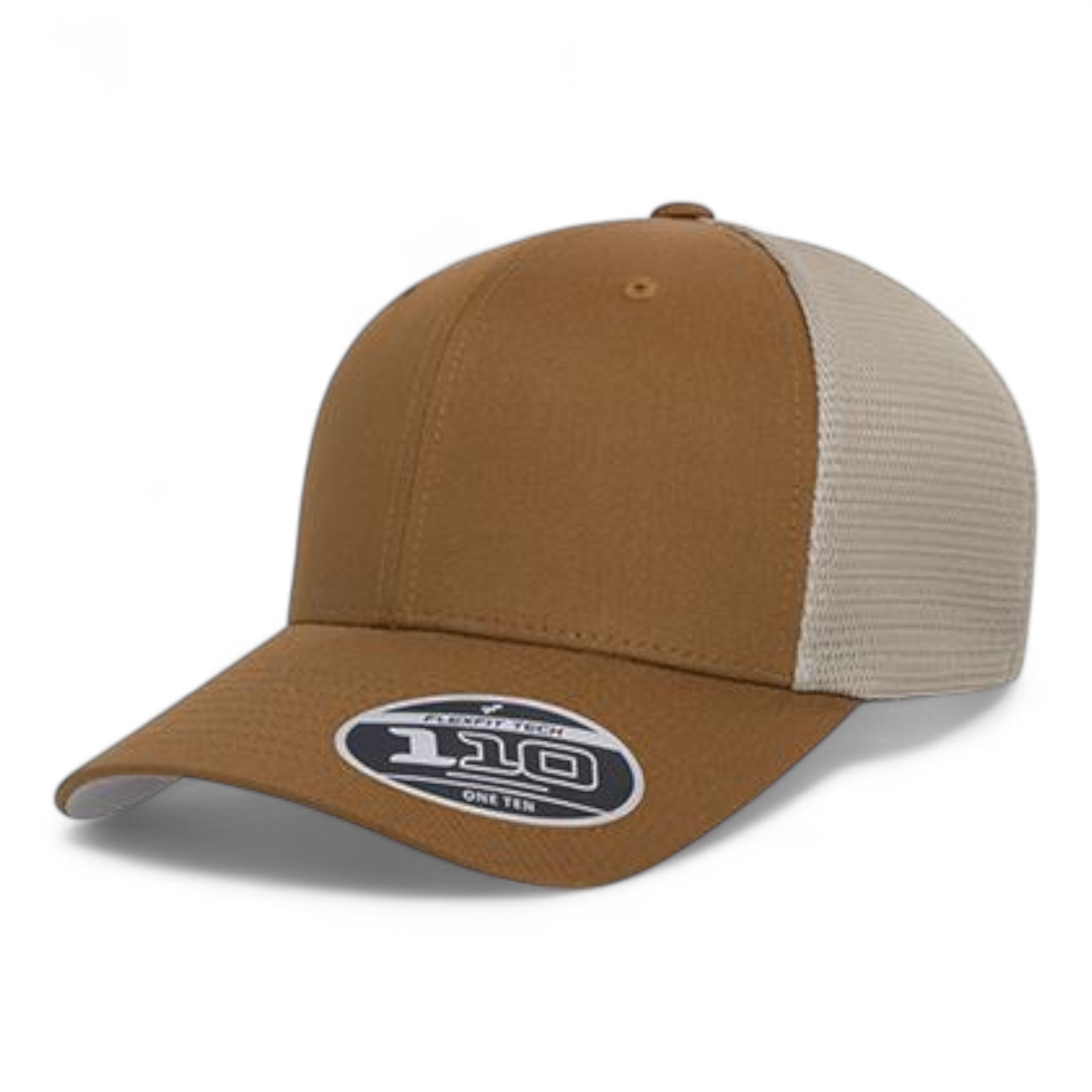Flexfit 110 Mesh-Back Cap - Caramel/ Khaki