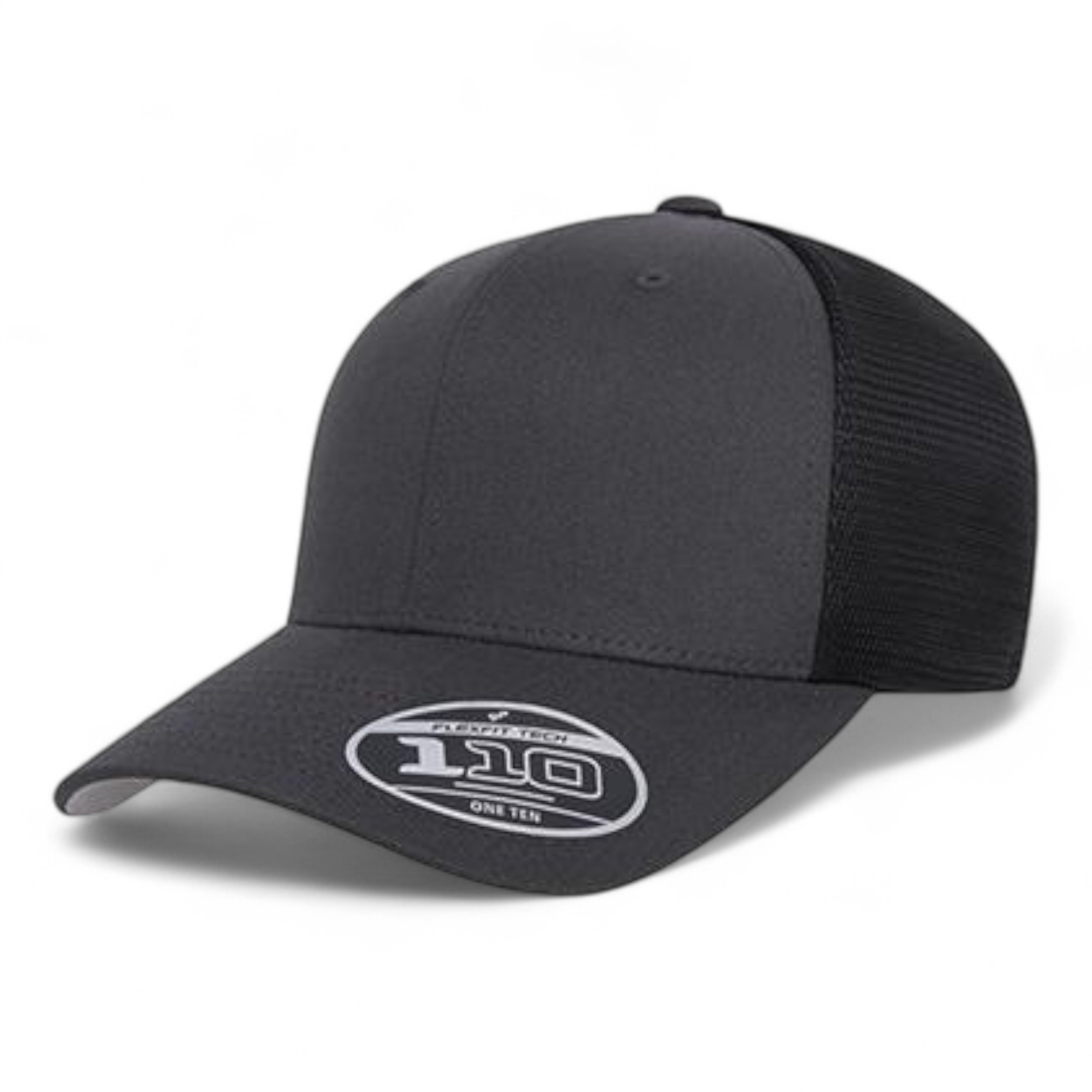 Flexfit 110 Mesh-Back Cap - Charcoal/ Black