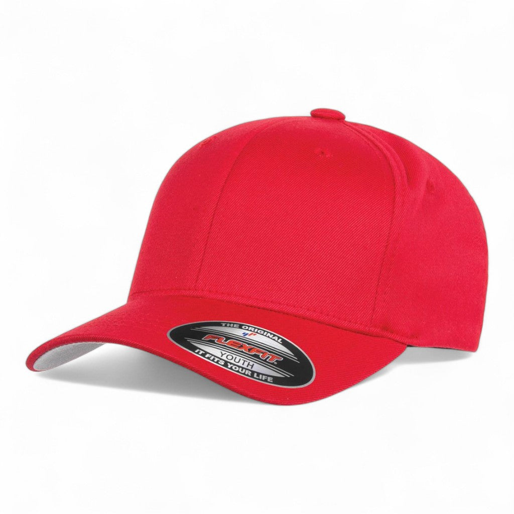 Flexfit 6277Y Youth Cotton Blend Cap - Red