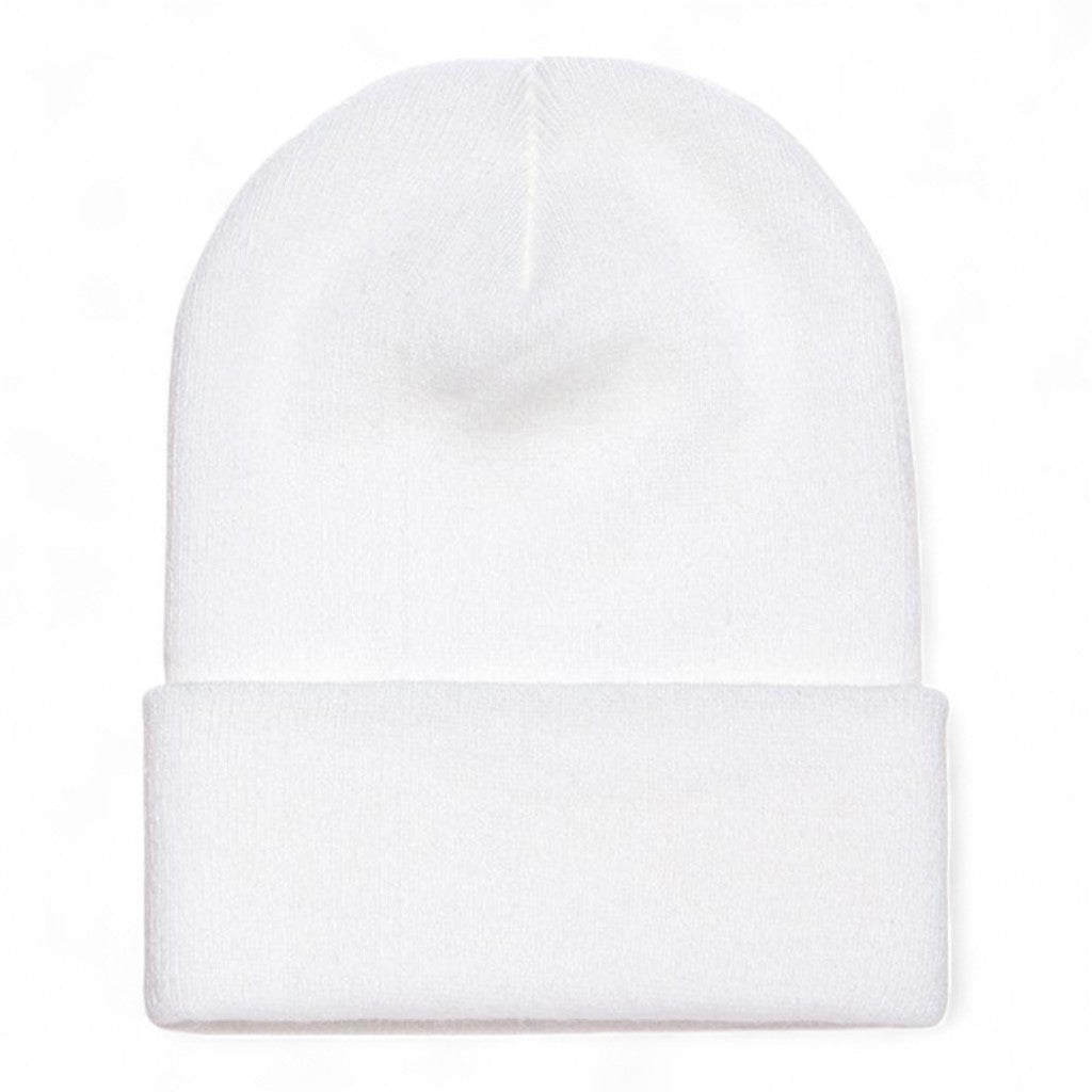 YP Classics/Yupoong 1501KC Cuffed Beanie - White