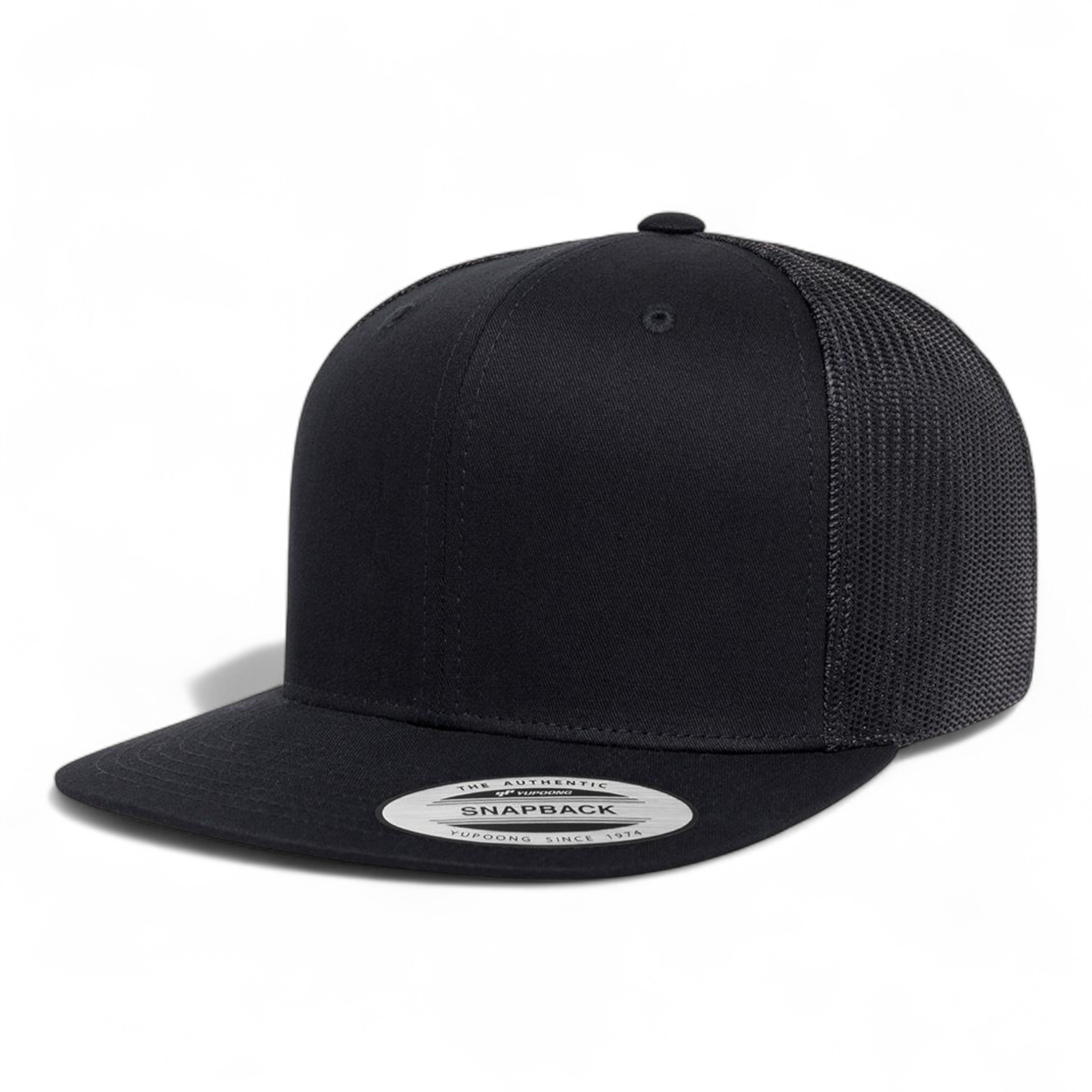 YP Classics/Yupoong 6609 Retro High Profile Trucker Cap - Black