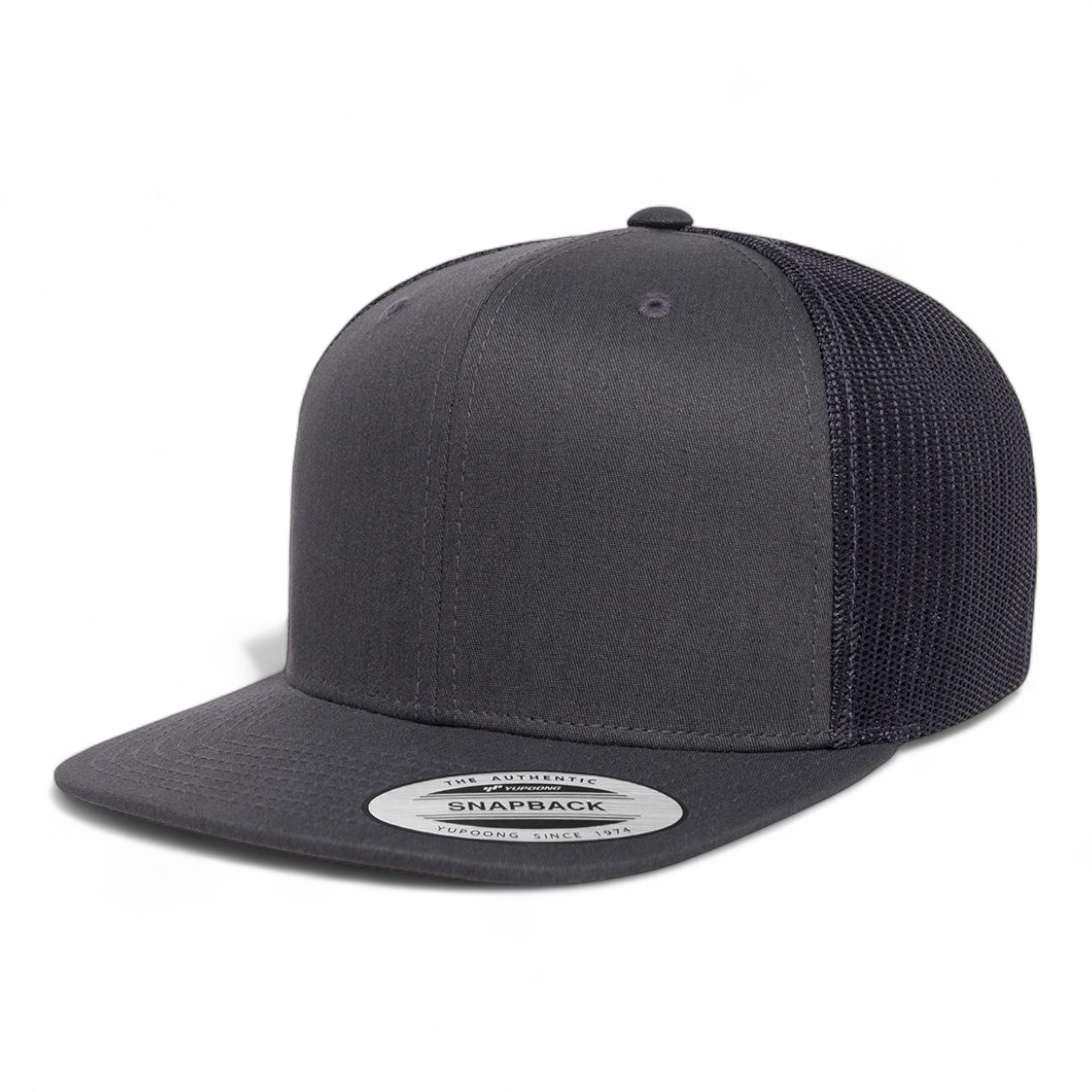 YP Classics/Yupoong 6609 Retro High Profile Trucker Cap - Charcoal