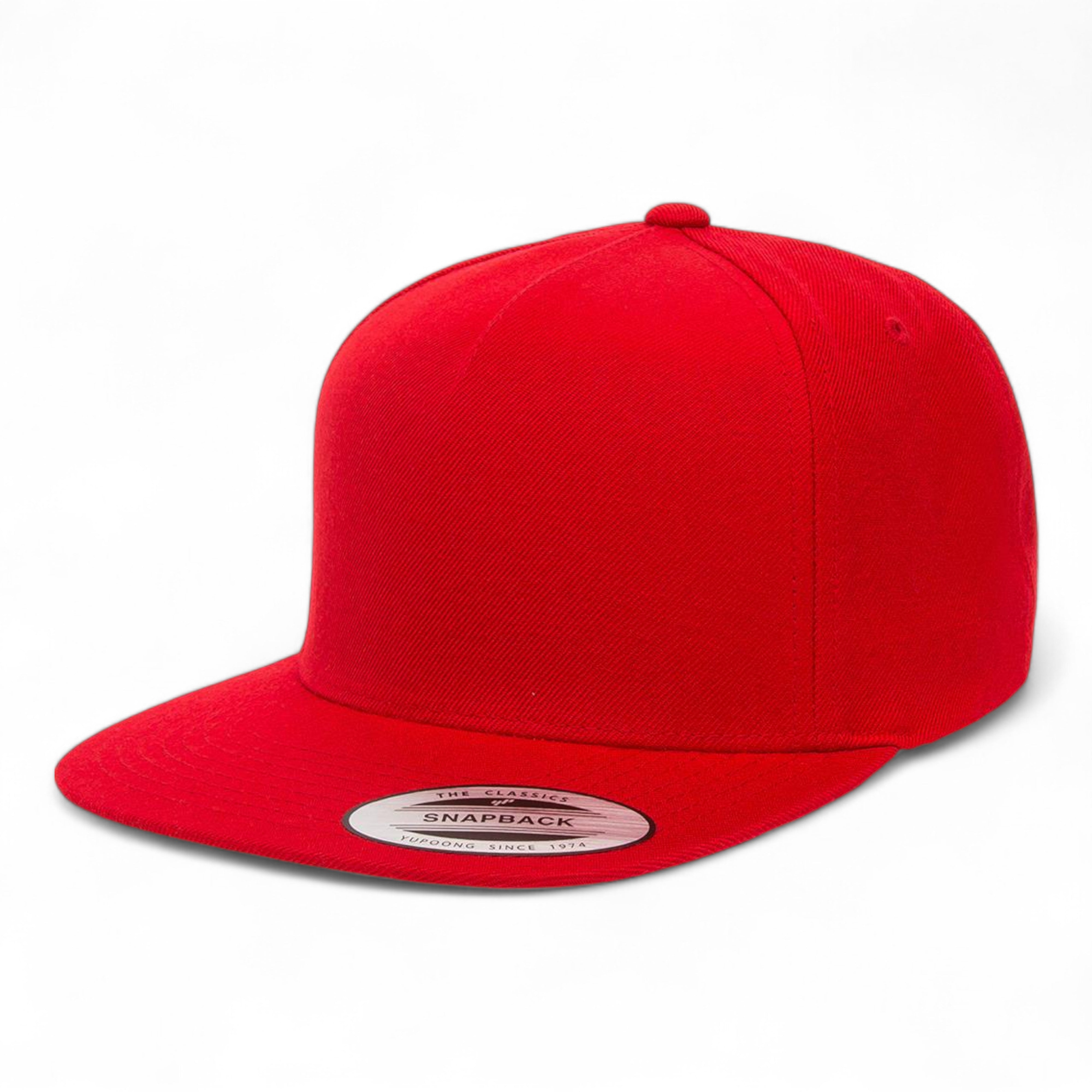 YP Classics/Yupoong 5089M Premium Five-Panel Snapback Cap - Red